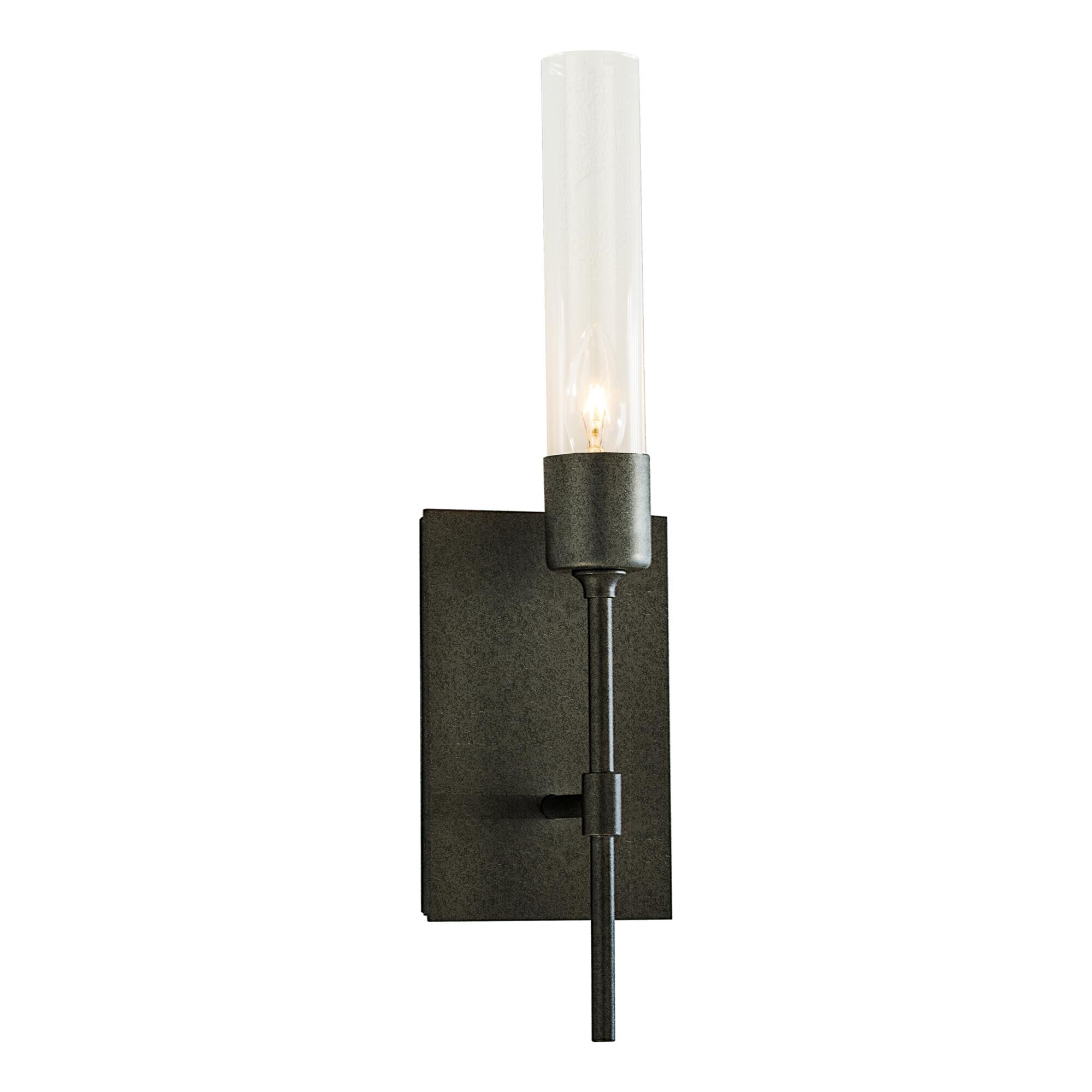 Shown in Natural Iron finish and Clear glass