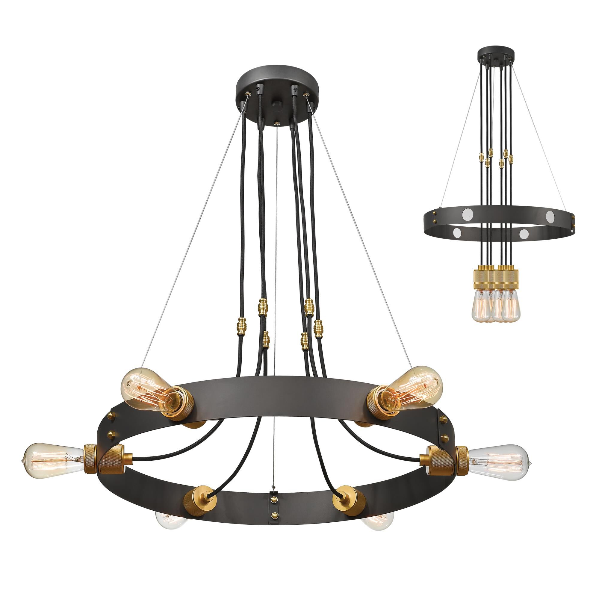 Troubadour 24 Inch 6 Light Chandelier by Z-Lite