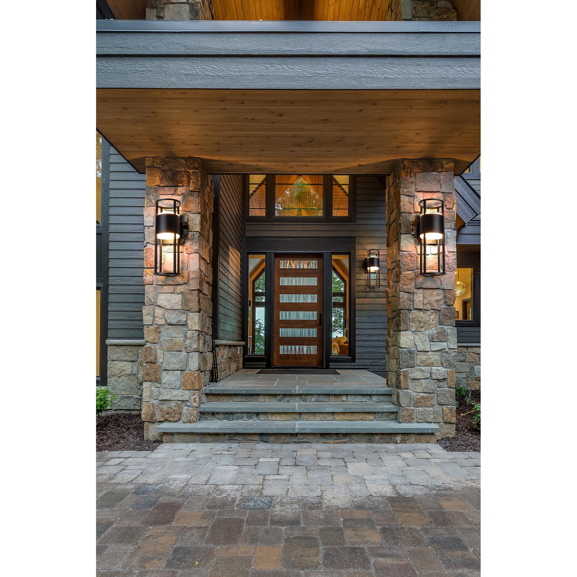 Shown in Black finish and Etched glass