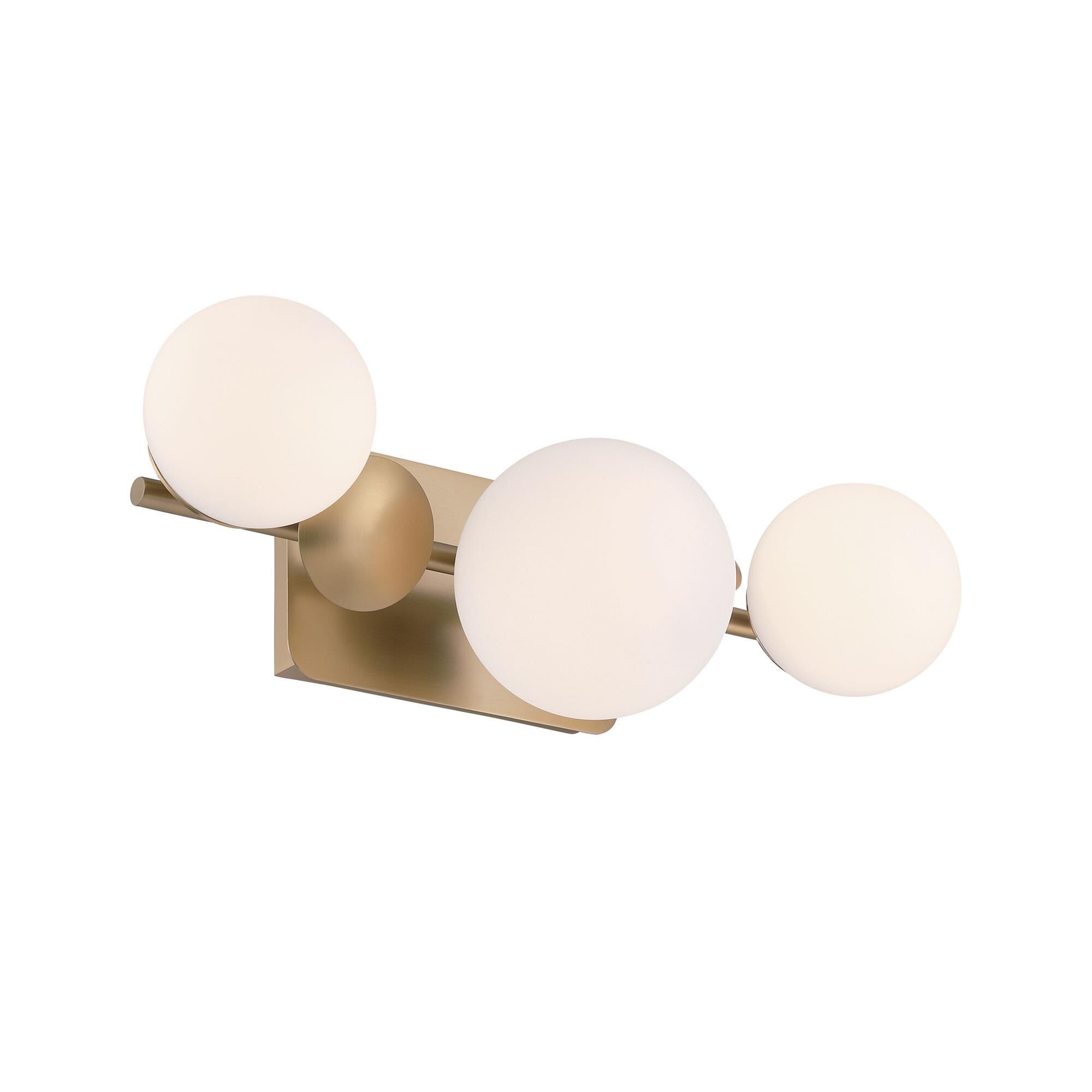 Shown in Gold finish and Opal glass