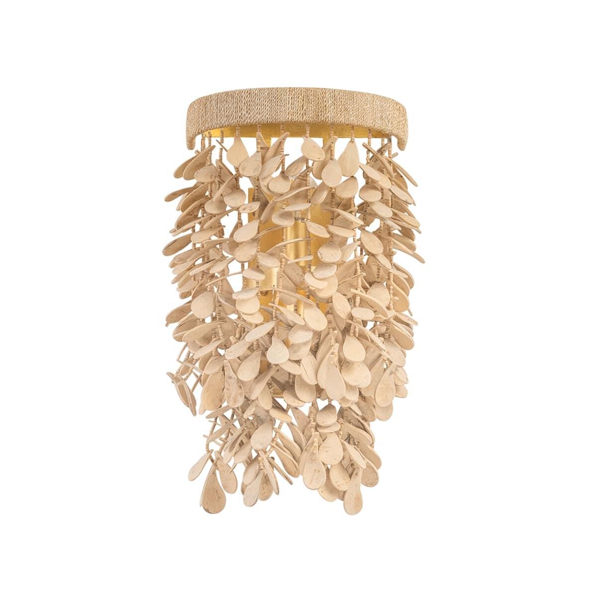 Shown in Vintage Gold Leaf finish and Coco Shell shade