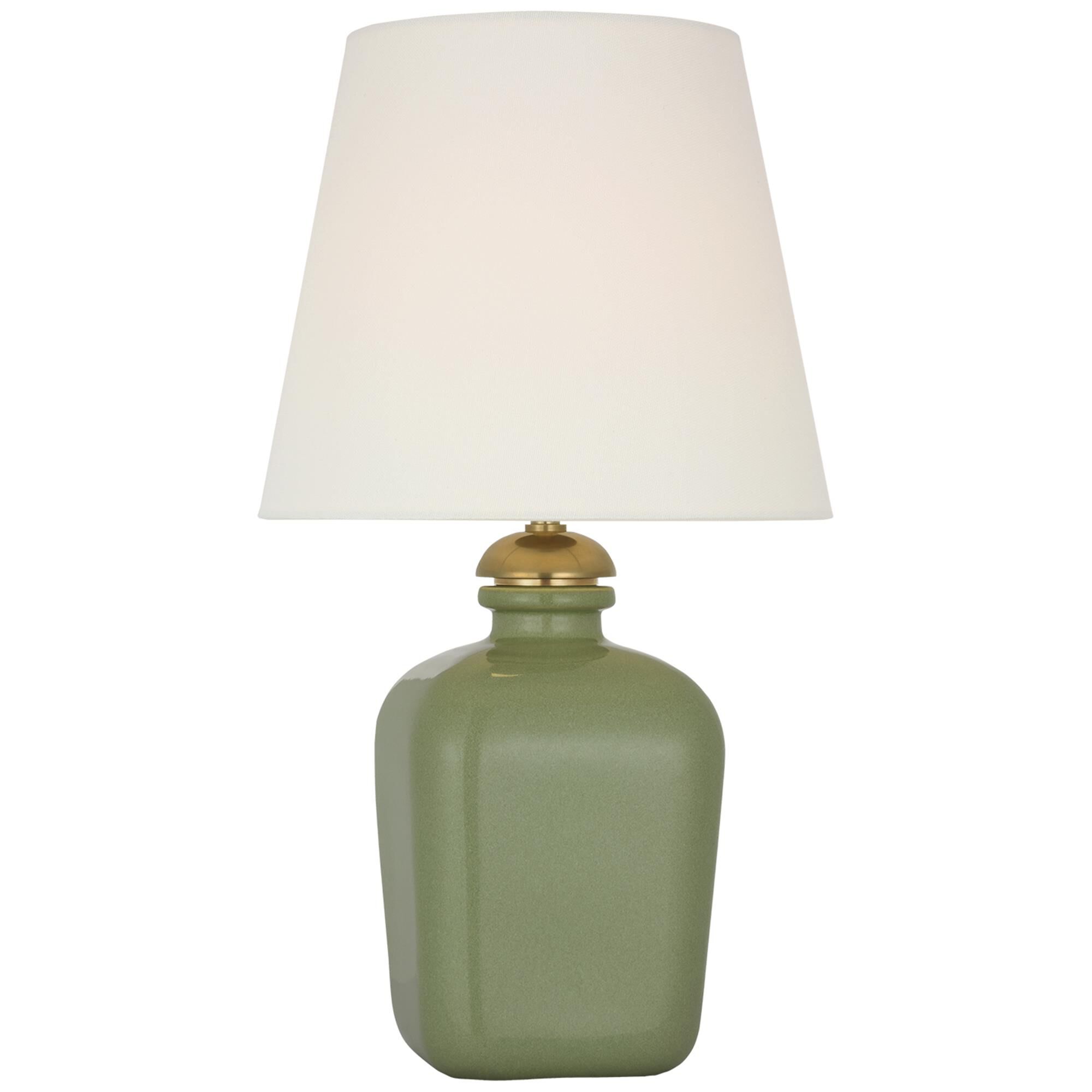 Shown in Silk Green finish and Linen shade