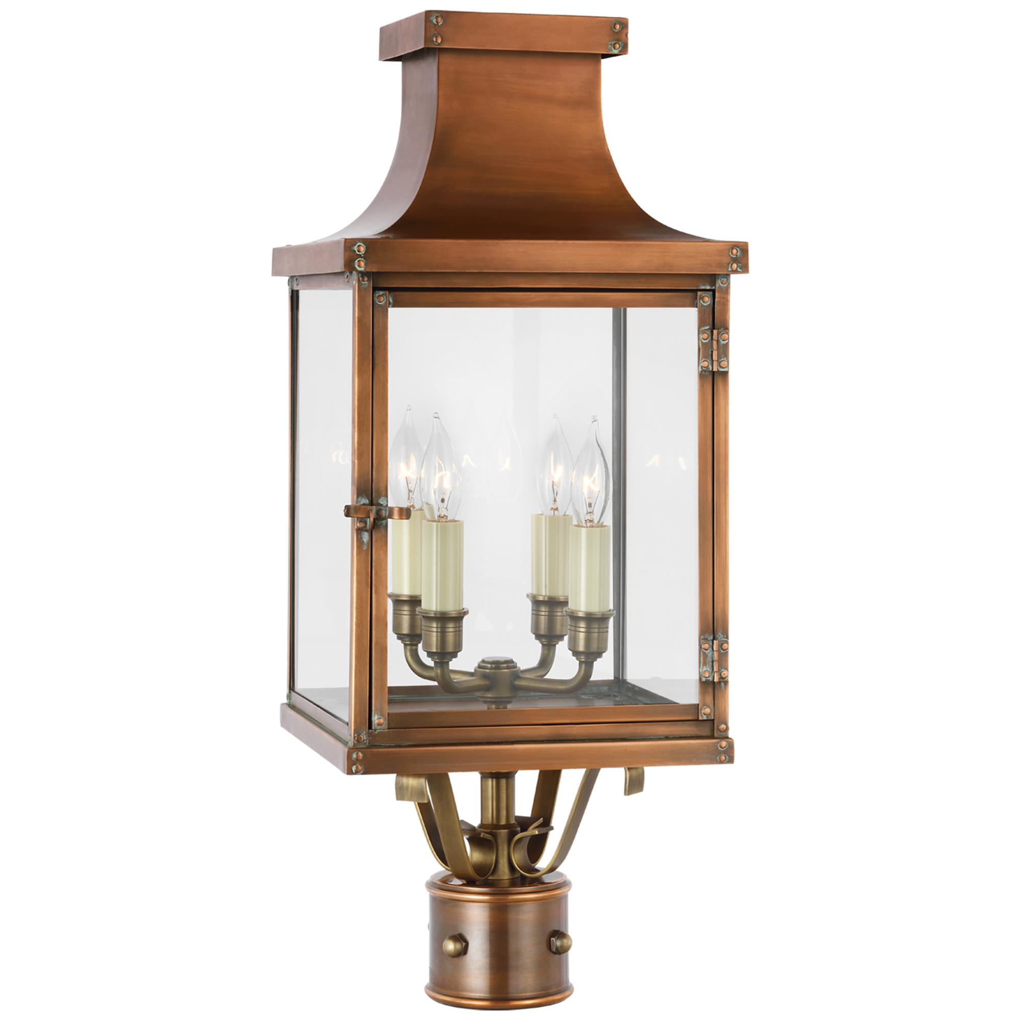 Shown in Natural Copper finish and Clear glass