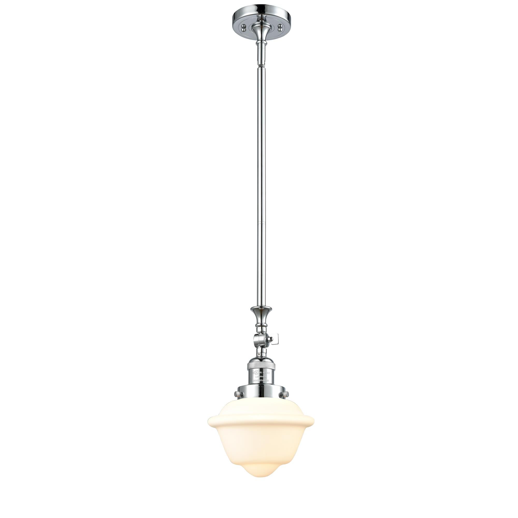 Shown in Polished Chrome finish and Matte White Cased glass