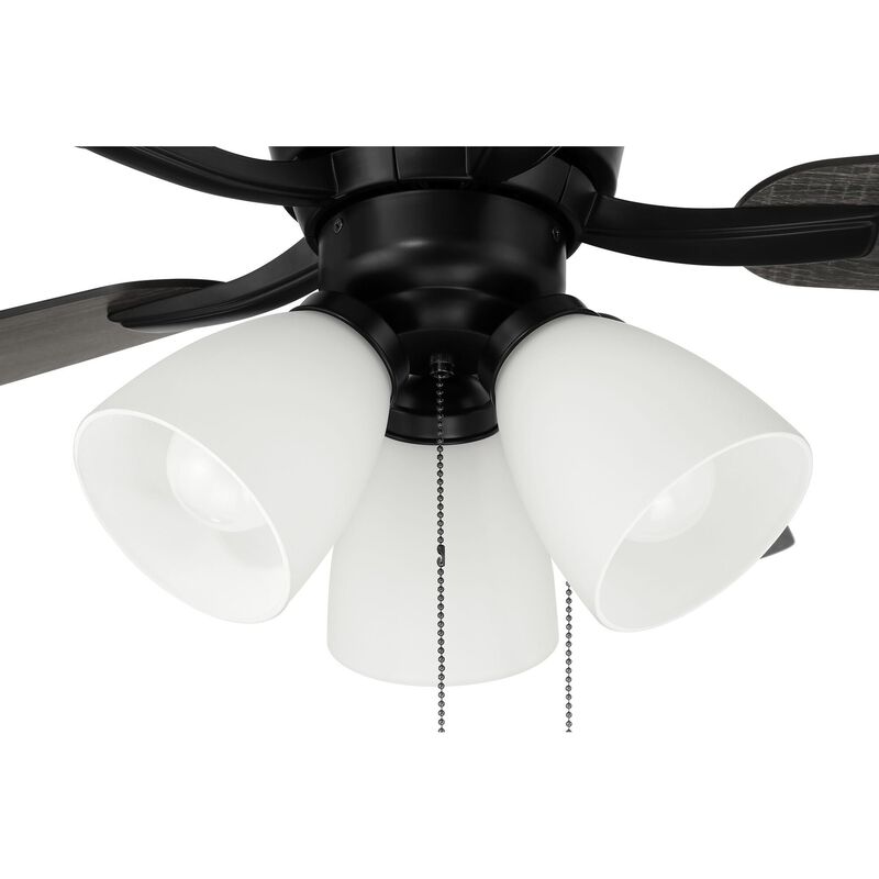 Wheeler 52 3-Light 52 Inch Flush Mount Fan with Light Kit by Craftmade