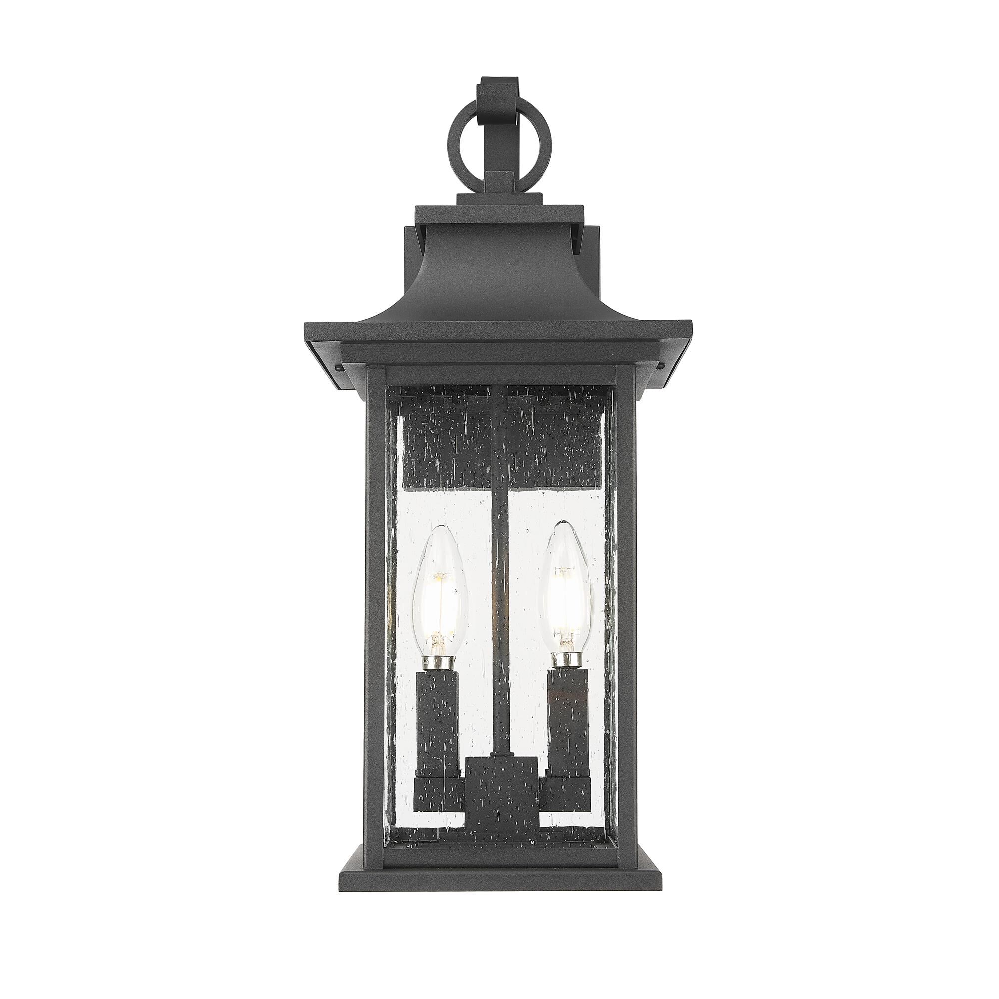 Shown in Black finish and Clear Seedy glass and Clear Seedy shade