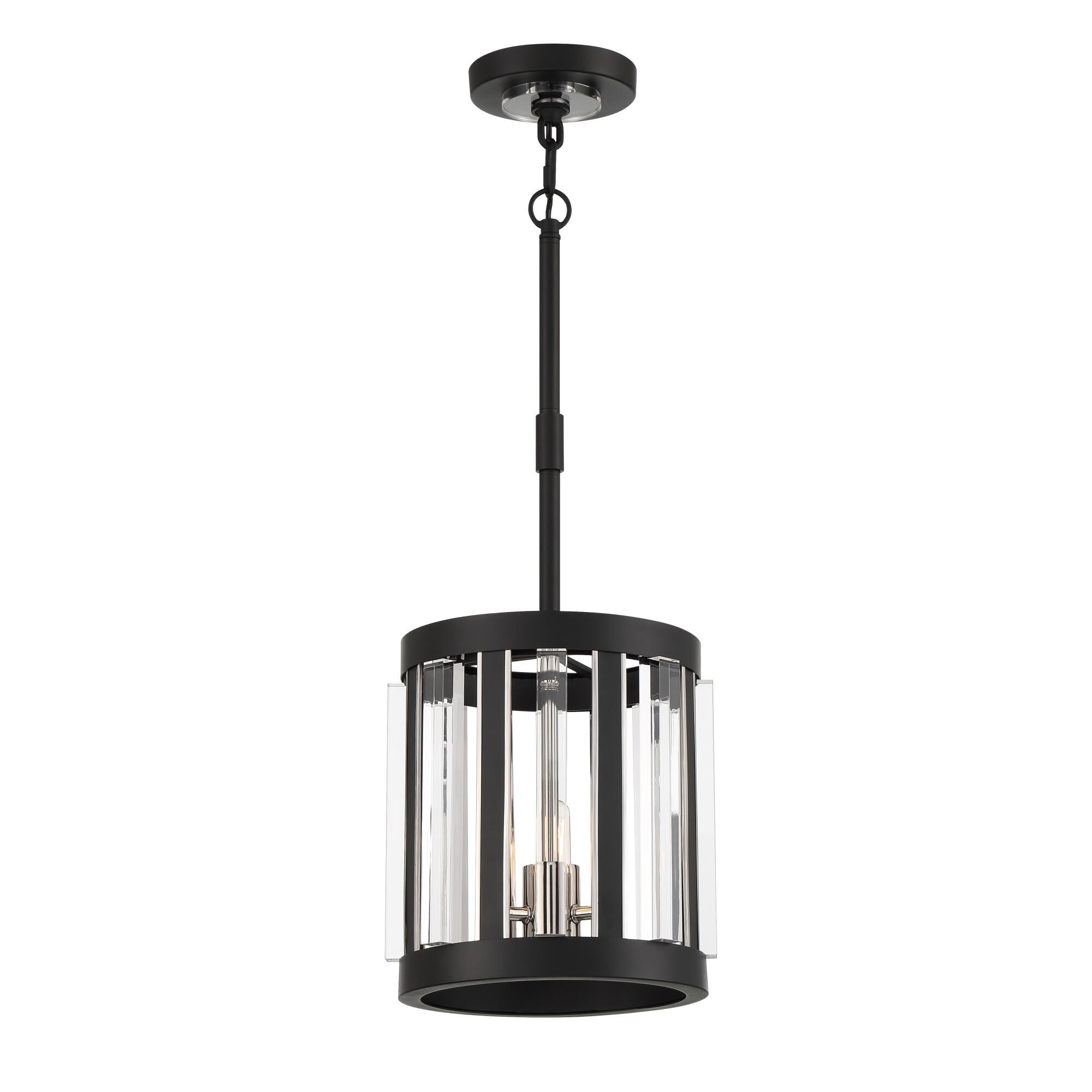 Shown in Coal and Polished Nickel finish and Clear Acrylic glass