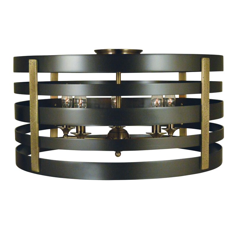 Pastoral 21 Inch 5 Light Semi Flush Mount by Framburg
