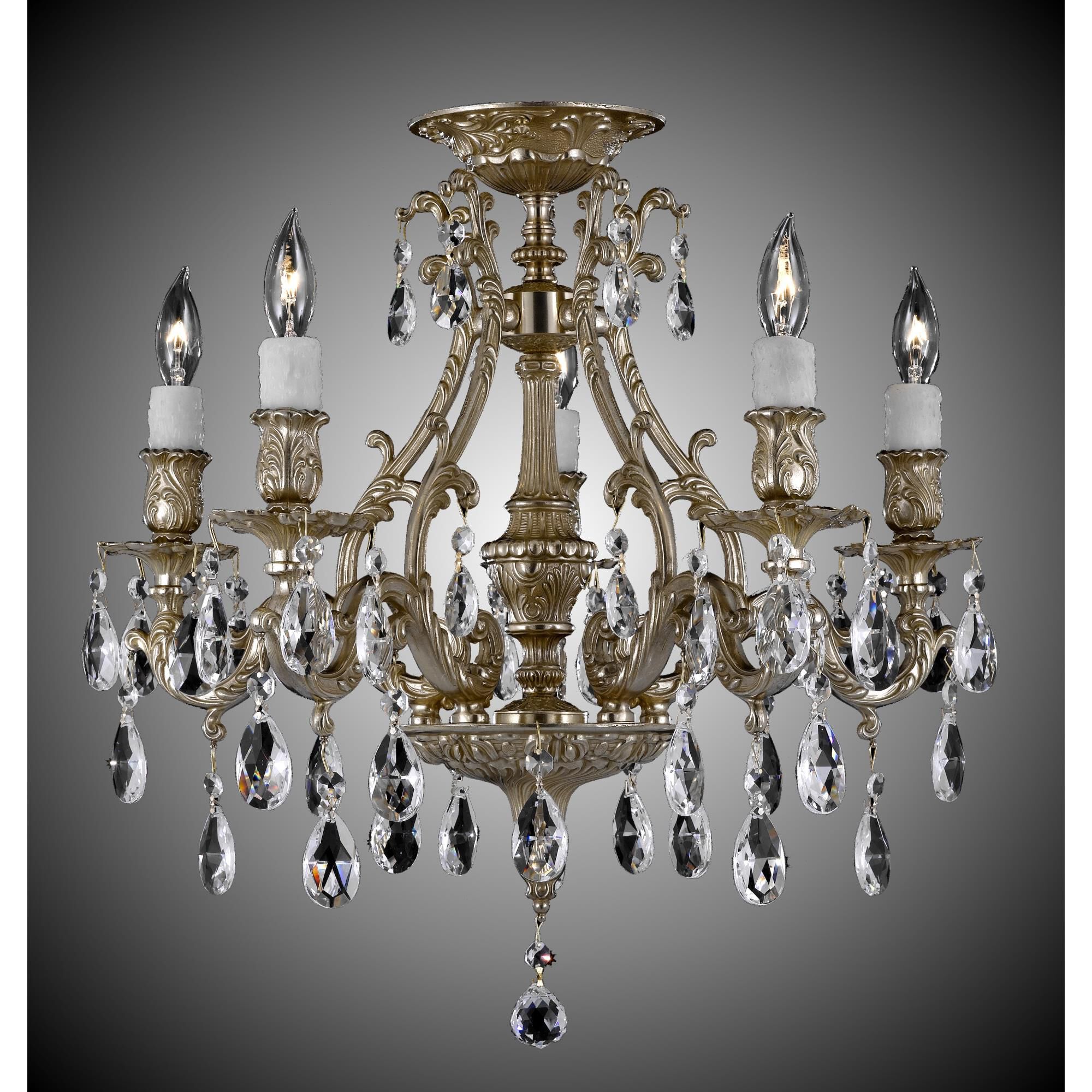 Chateau 5 Light Flush Mount by American Brass and Crystal