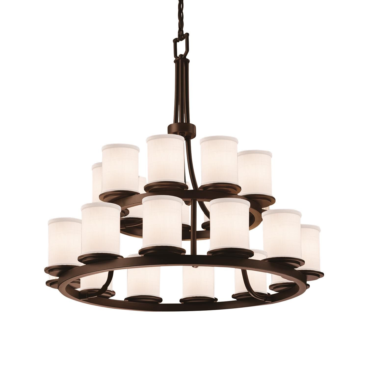 Textile 33 Inch 21 Light Chandelier by Justice Design Group