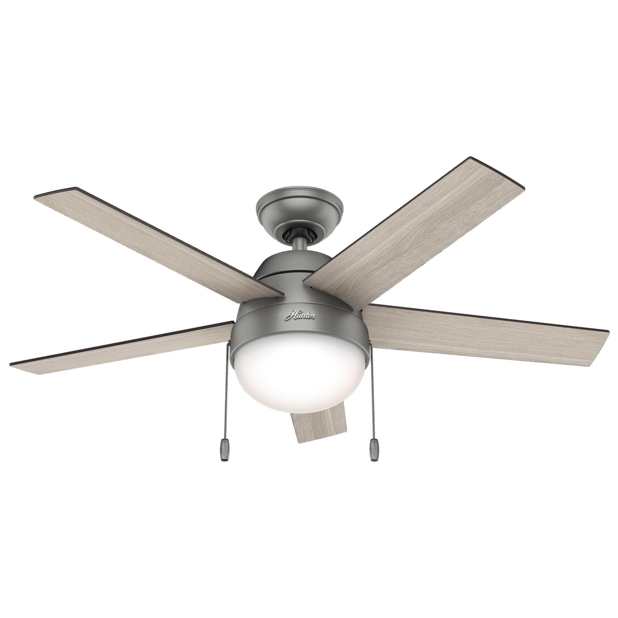 Anslee 46 Inch Ceiling Fan with Light Kit by Hunter Fan