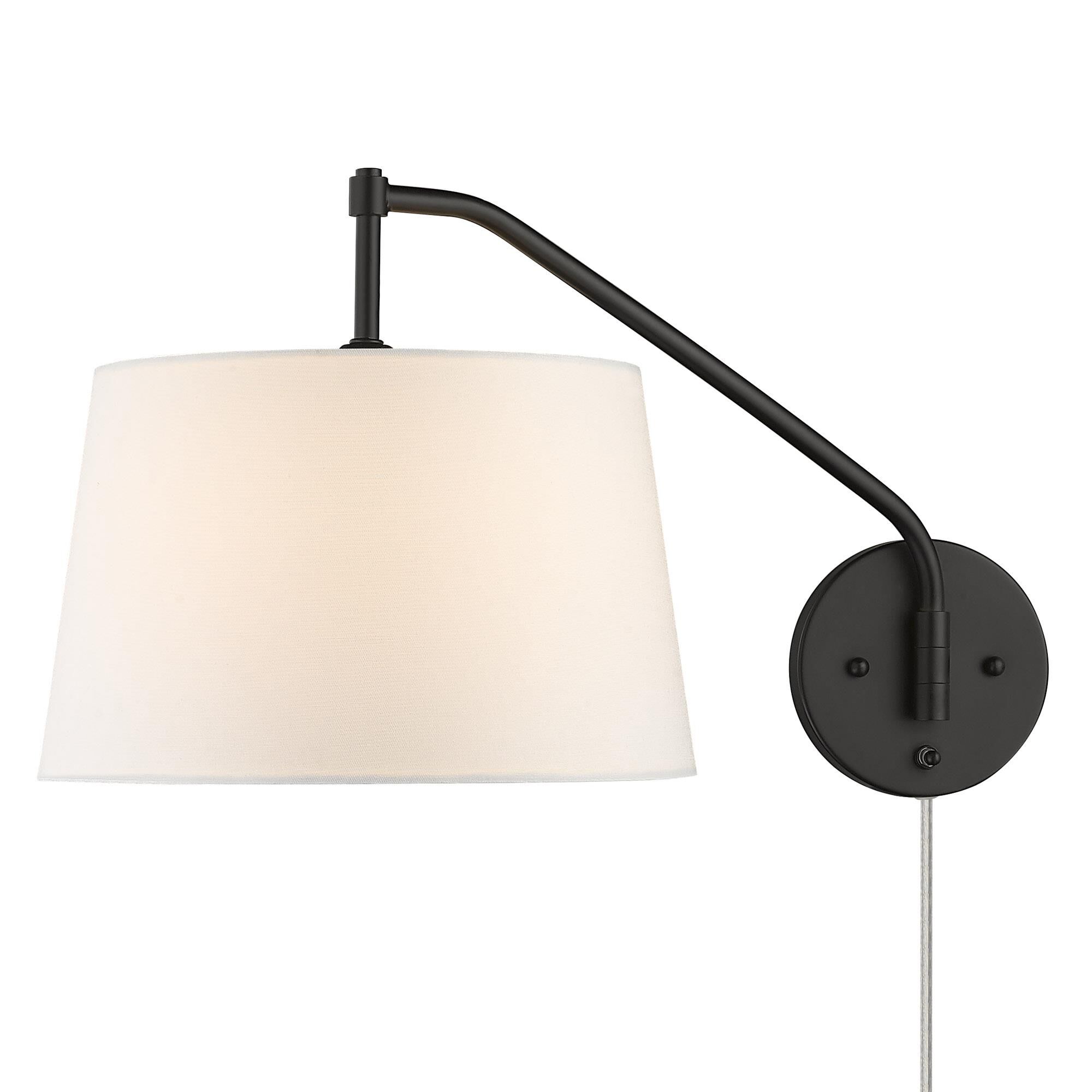 Shown in Matte Black finish and Modern White shade