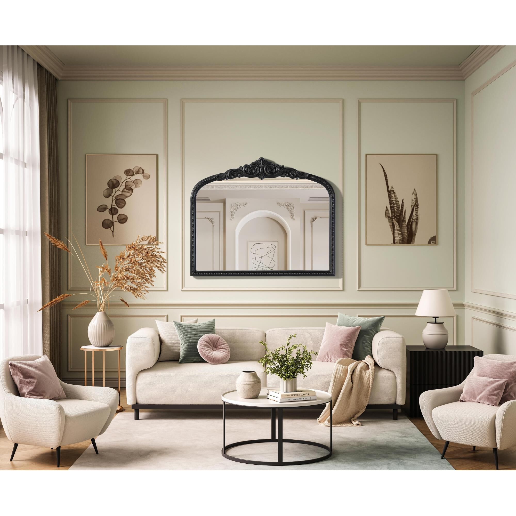 Naomi 30 Inch Decorative Mirror by Elegant Decor