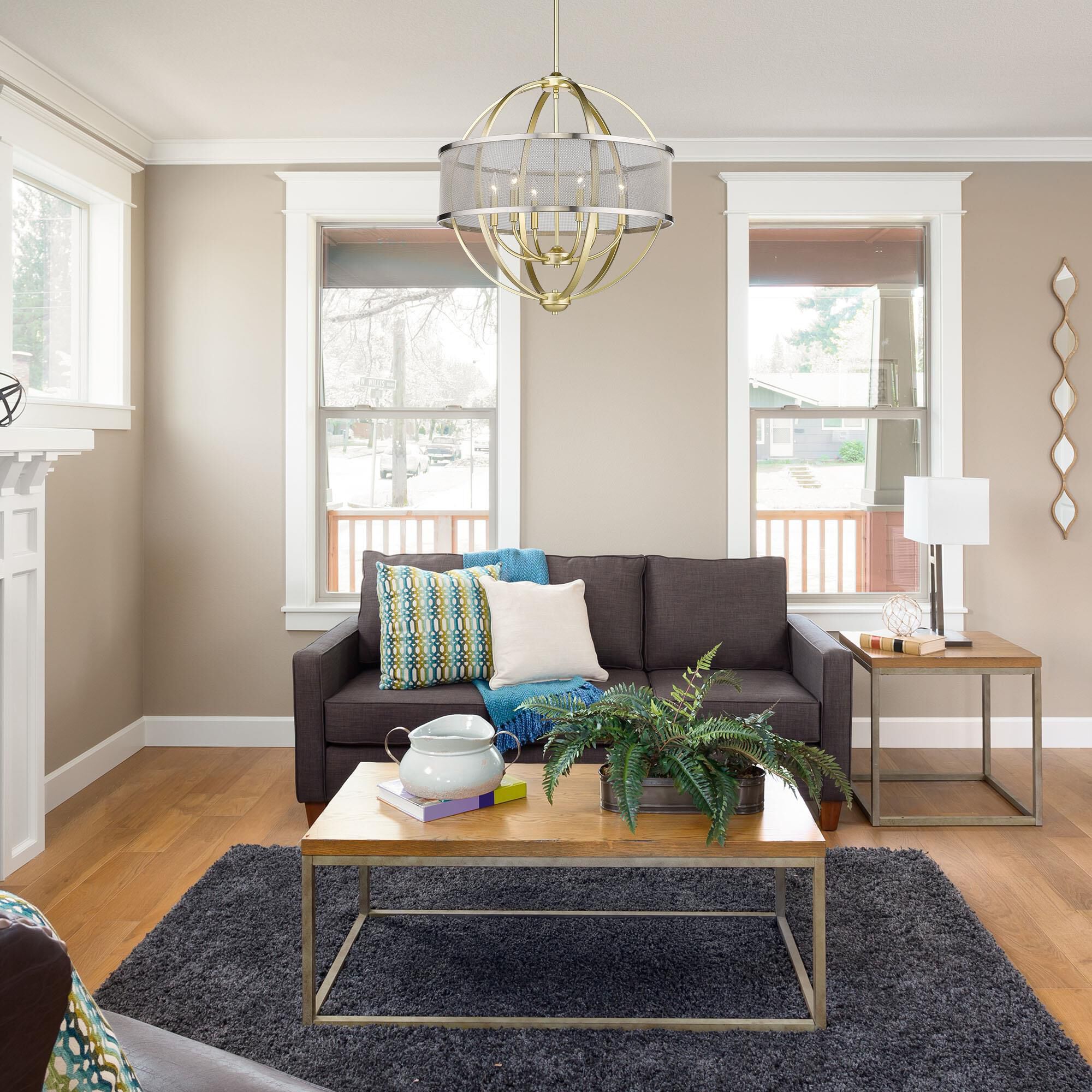 Colson 27 Inch 6 Light Chandelier by Golden Lighting