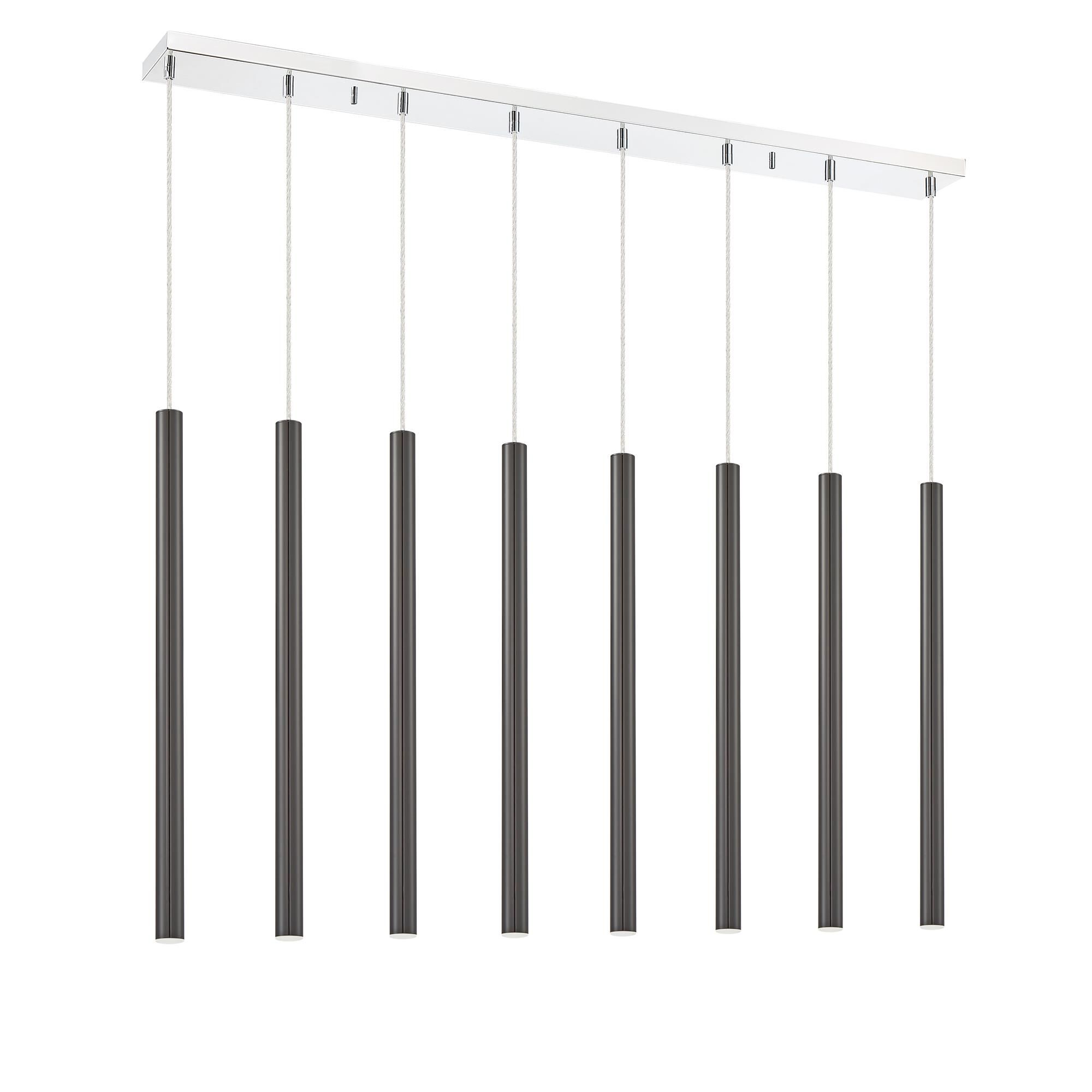 Shown in Chrome finish and Steel glass and Steel shade