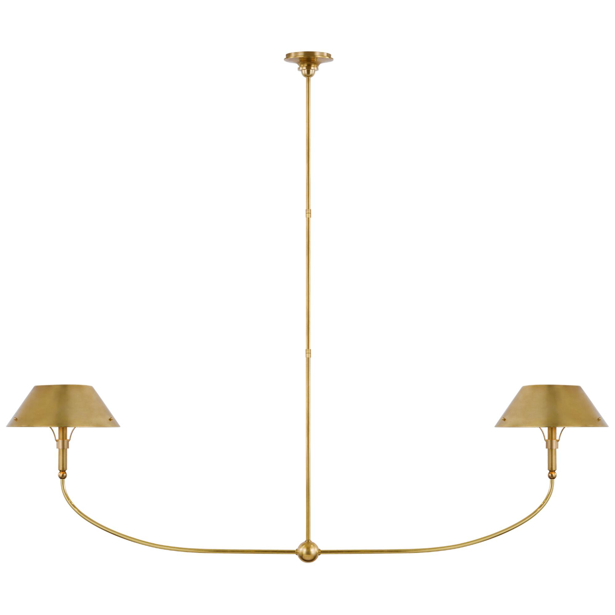 Shown in Hand-Rubbed Antique Brass finish and Hand-Rubbed Antique Brass shade