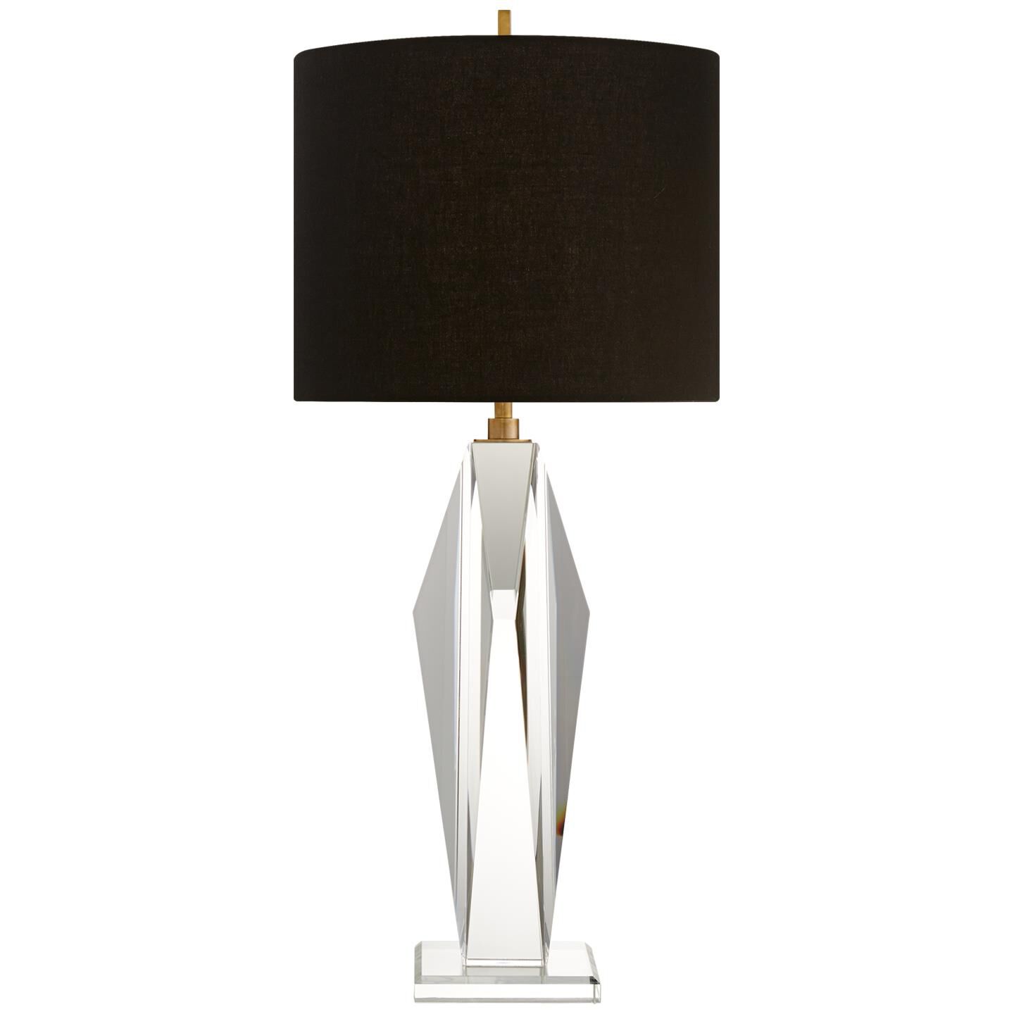 Shown in Crystal finish and Black Linen shade