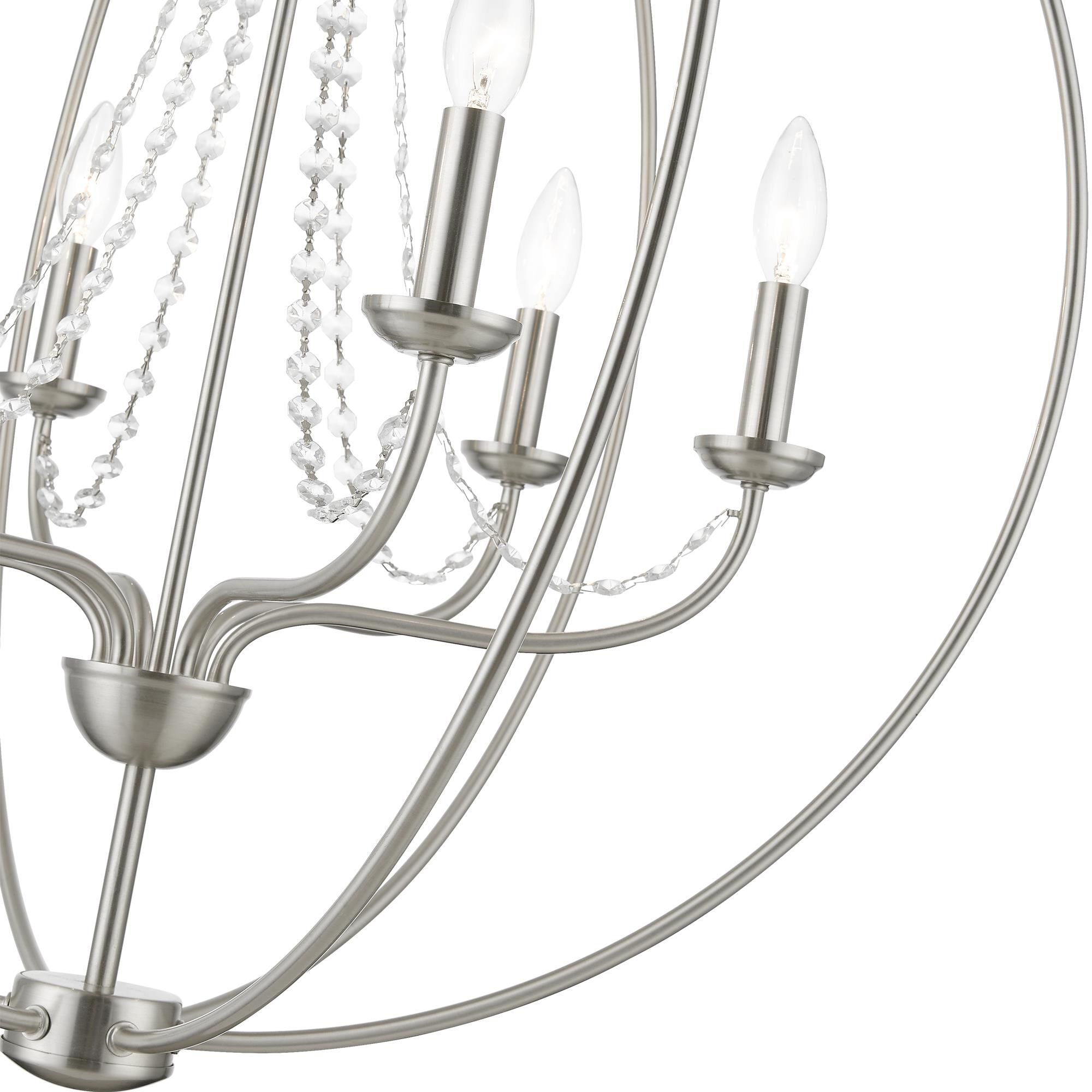 Arabella 26 Inch 6 Light Chandelier by Livex Lighting