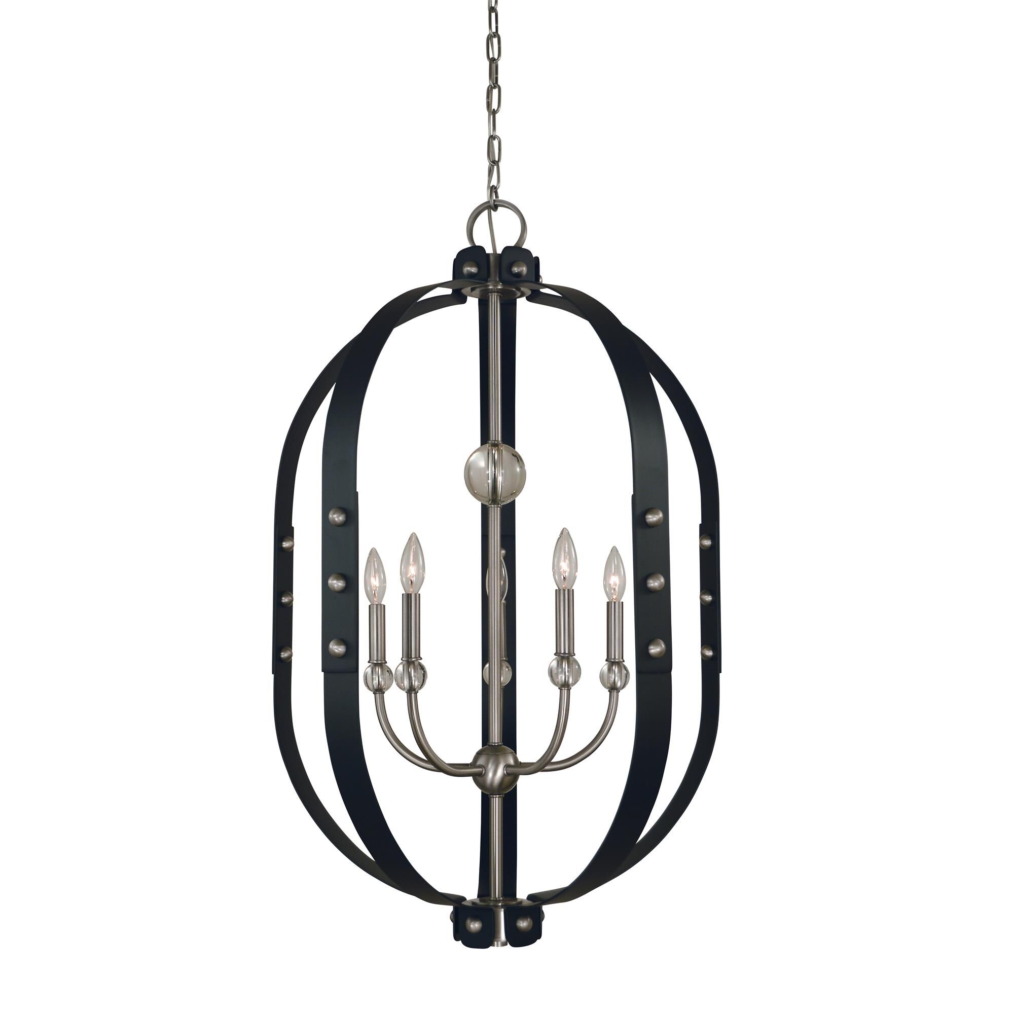 Shown in Brushed Nickel-Matte Black finish