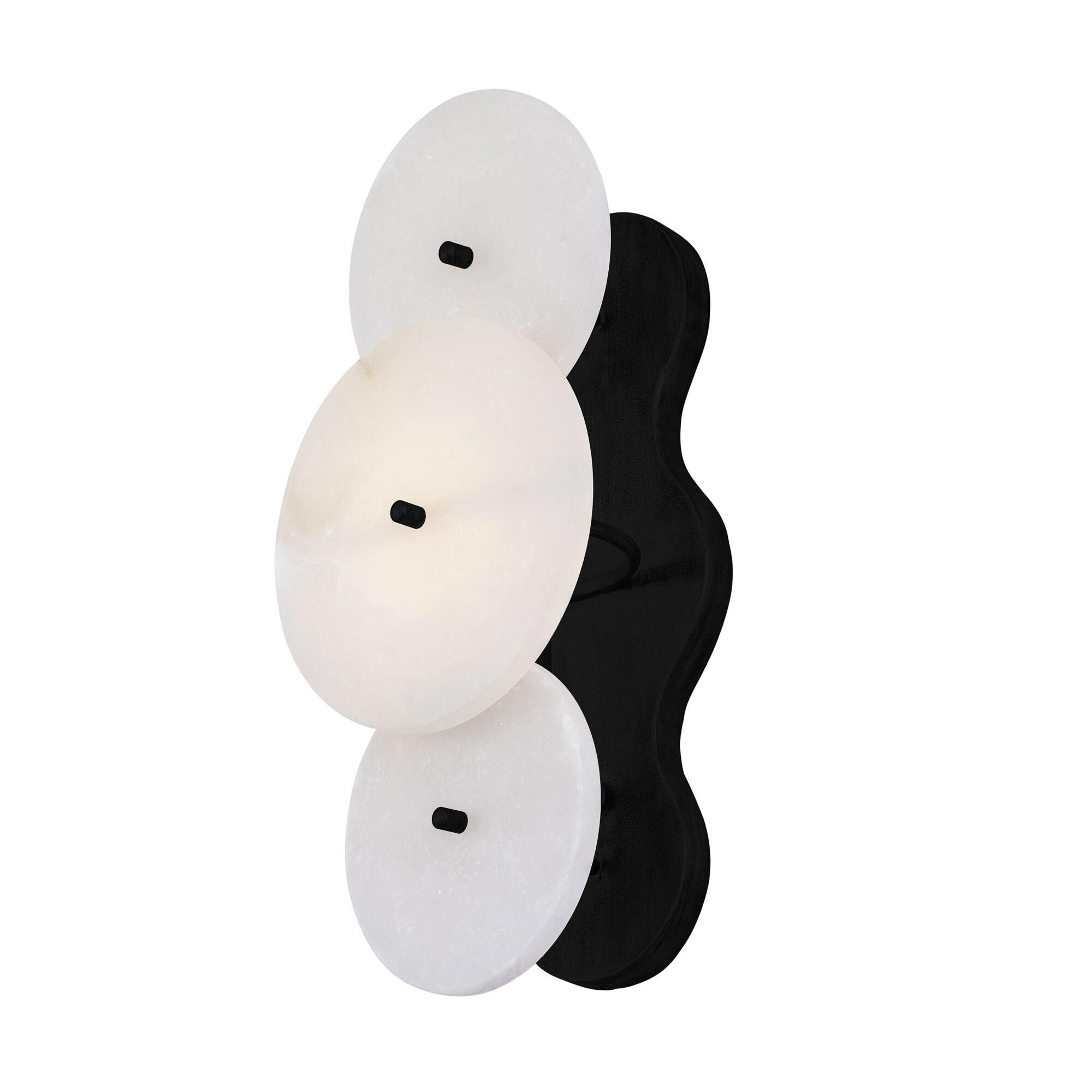 Shown in Matte Black finish and Spanish Alabaster shade