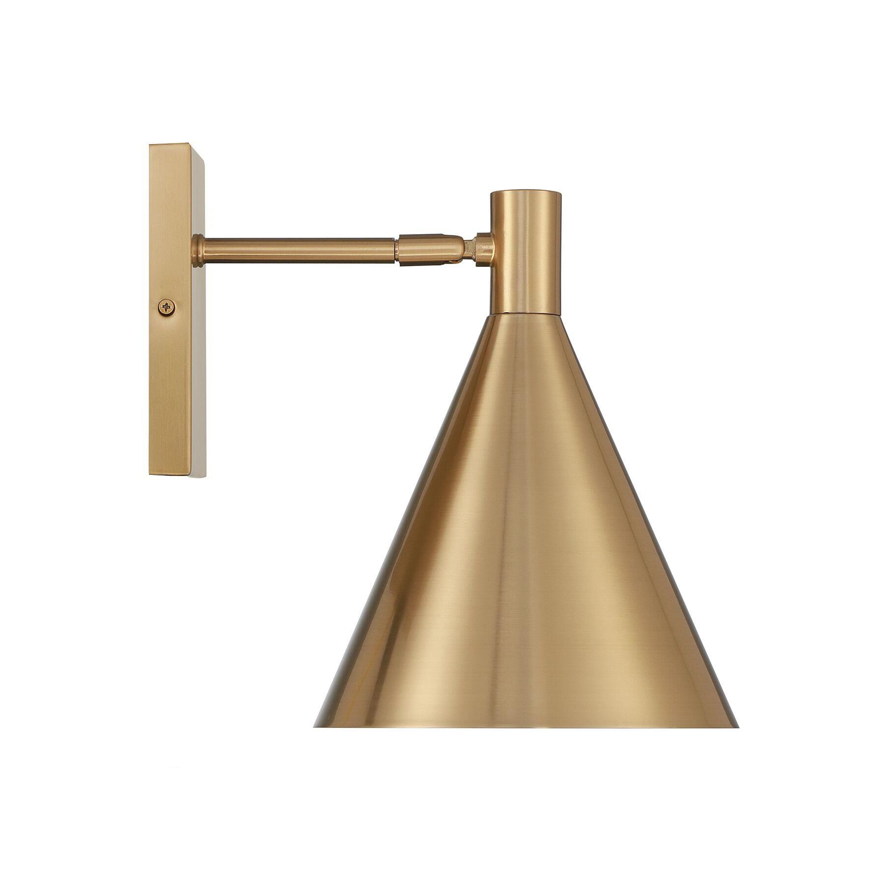Shown in Noble Brass finish and Metal shade