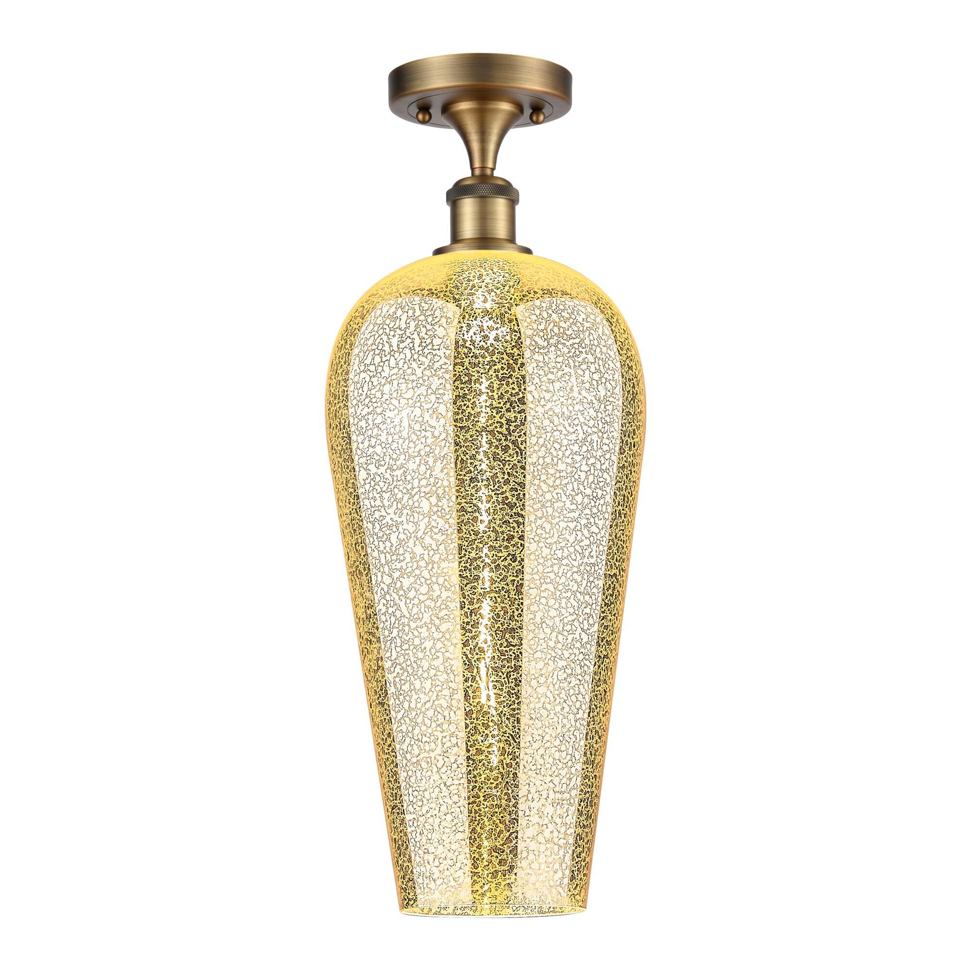 Shown in Brushed Brass finish and Mercury glass