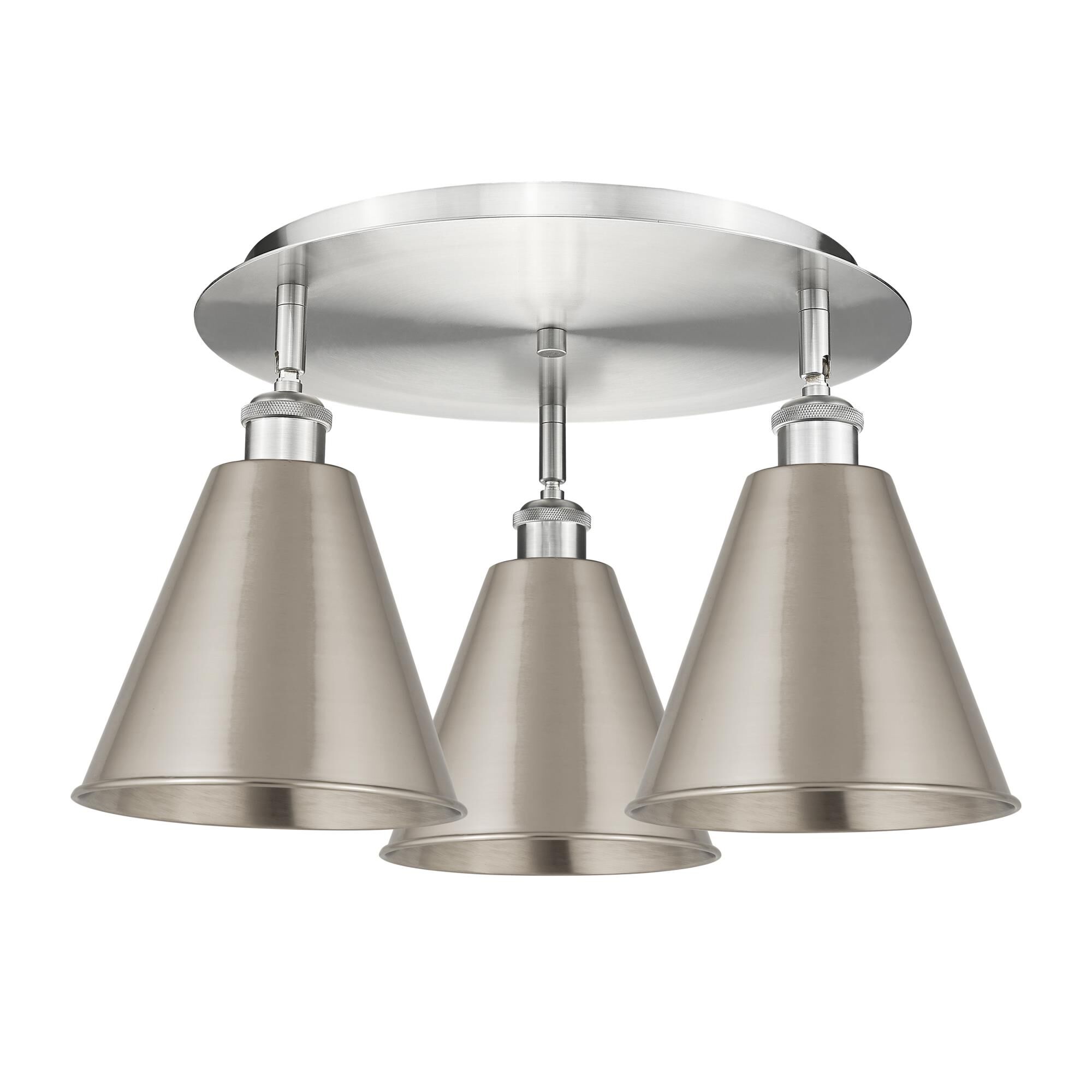Shown in Satin Nickel finish and Satin Nickel shade