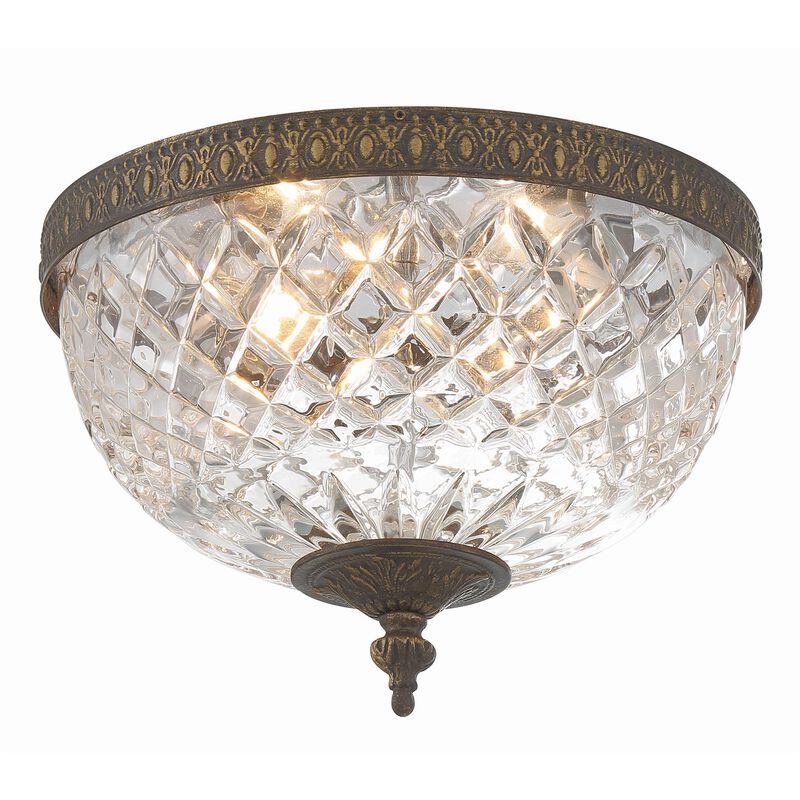Ceiling 10 Inch 2 Light Semi Flush Mount by Crystorama
