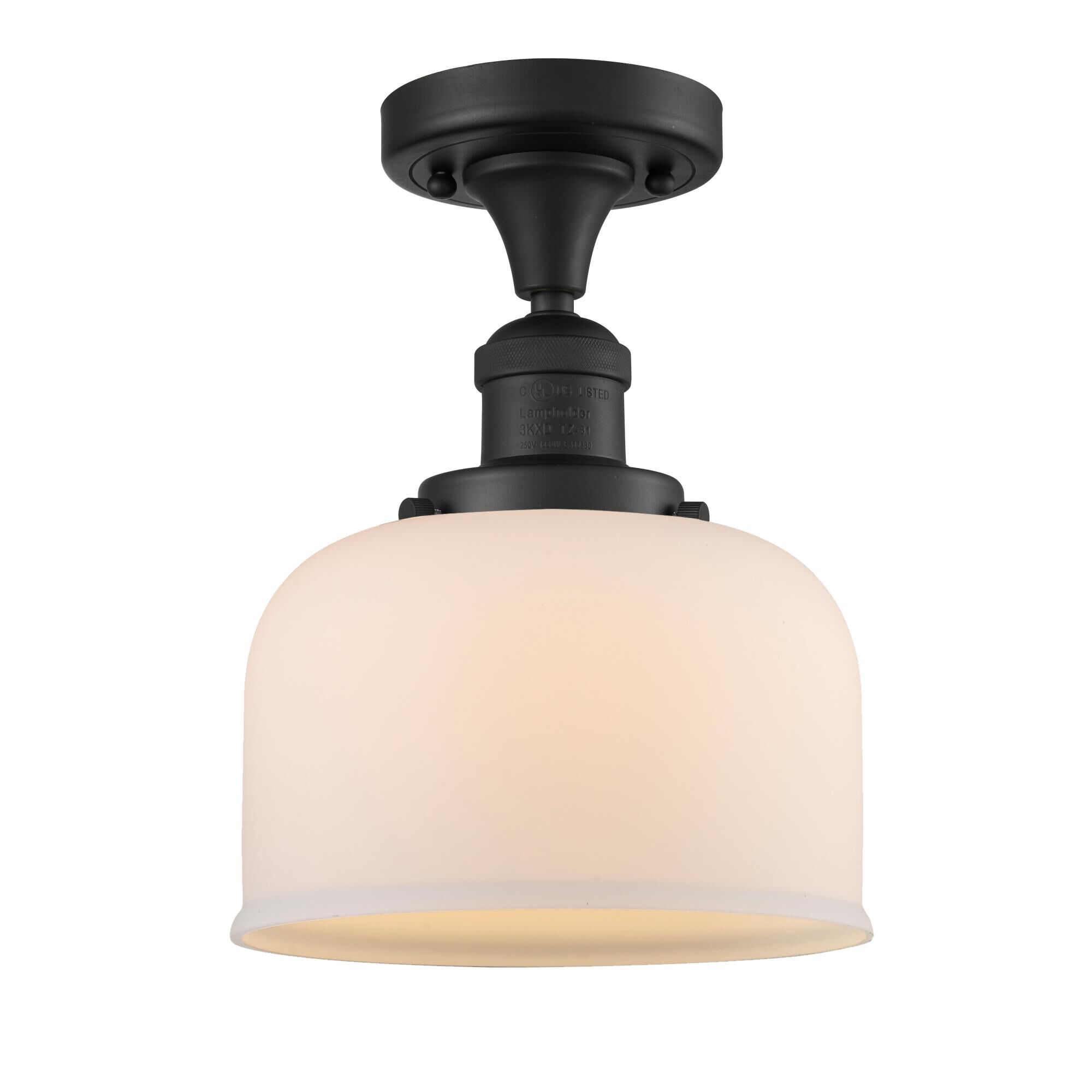 Bruno Marashlian Large Bell 8 Inch 1 Light Semi Flush Mount by Innovations Lighting