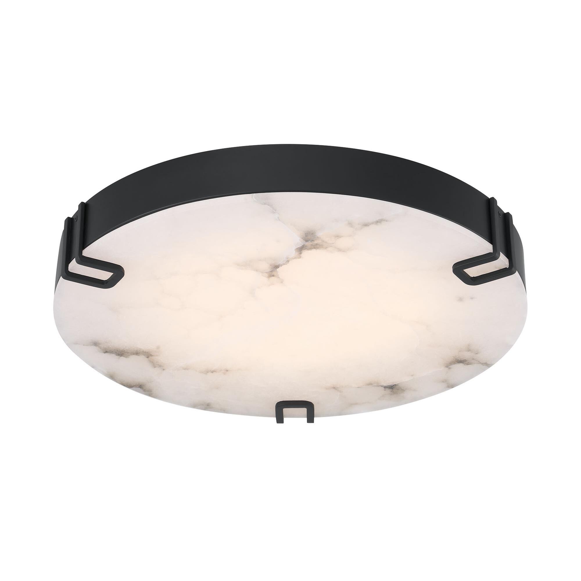 Shown in Black finish and Alabaster glass