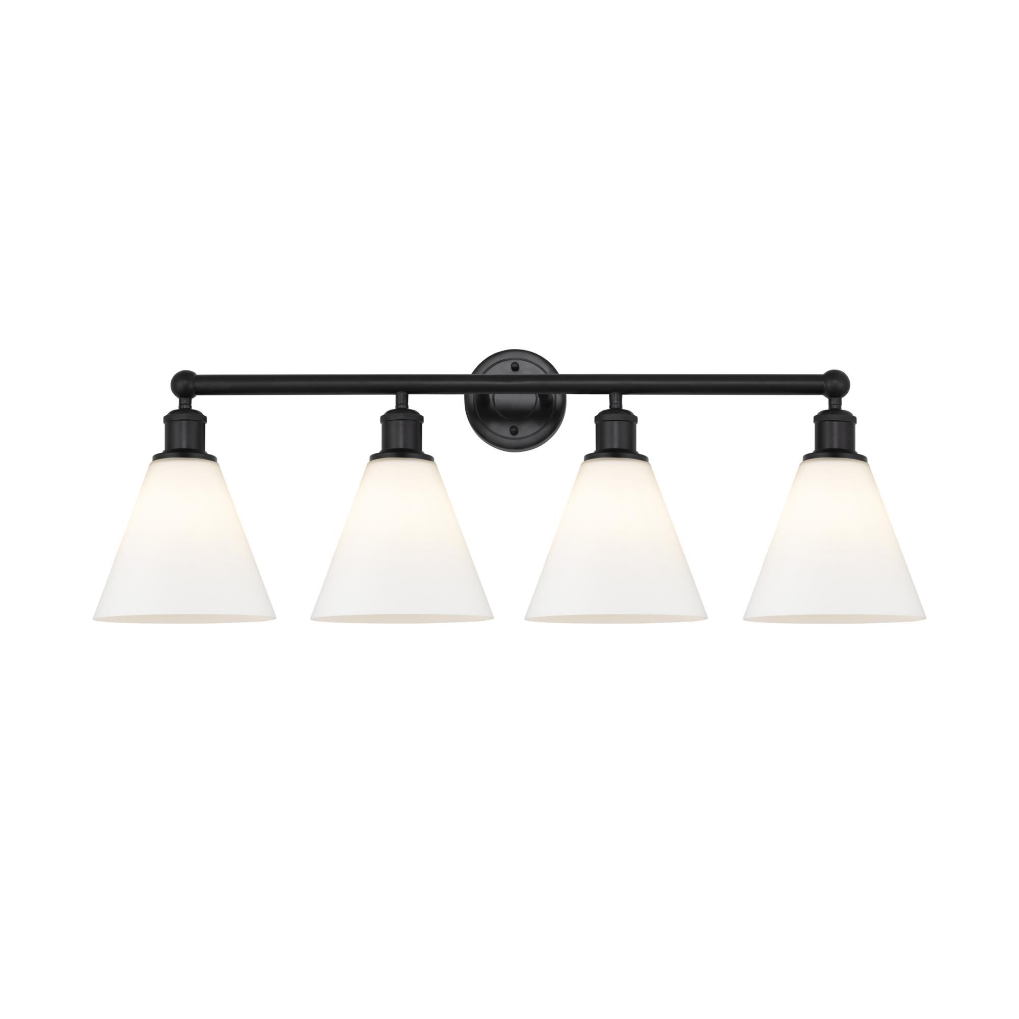 Shown in Matte Black finish and Matte White glass