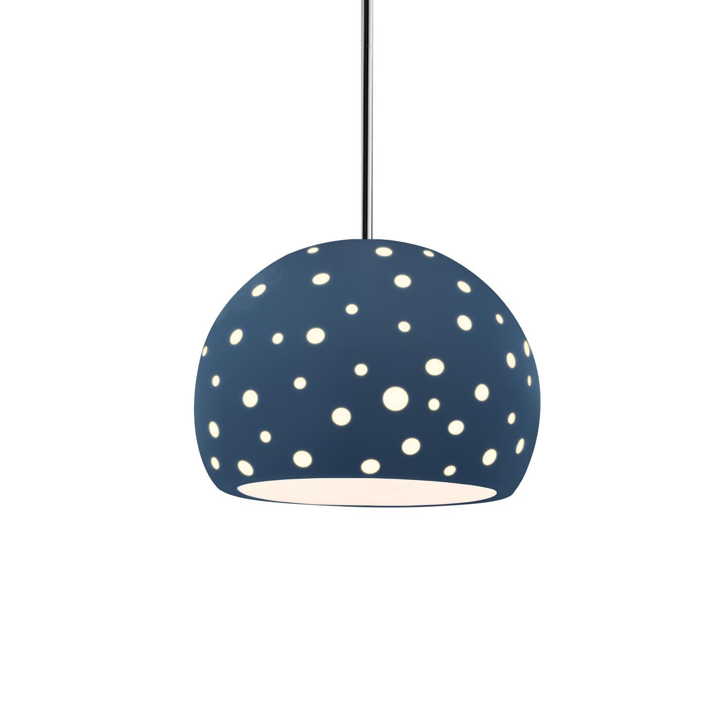 Shown in Polished Chrome finish and Midnight Sky shade