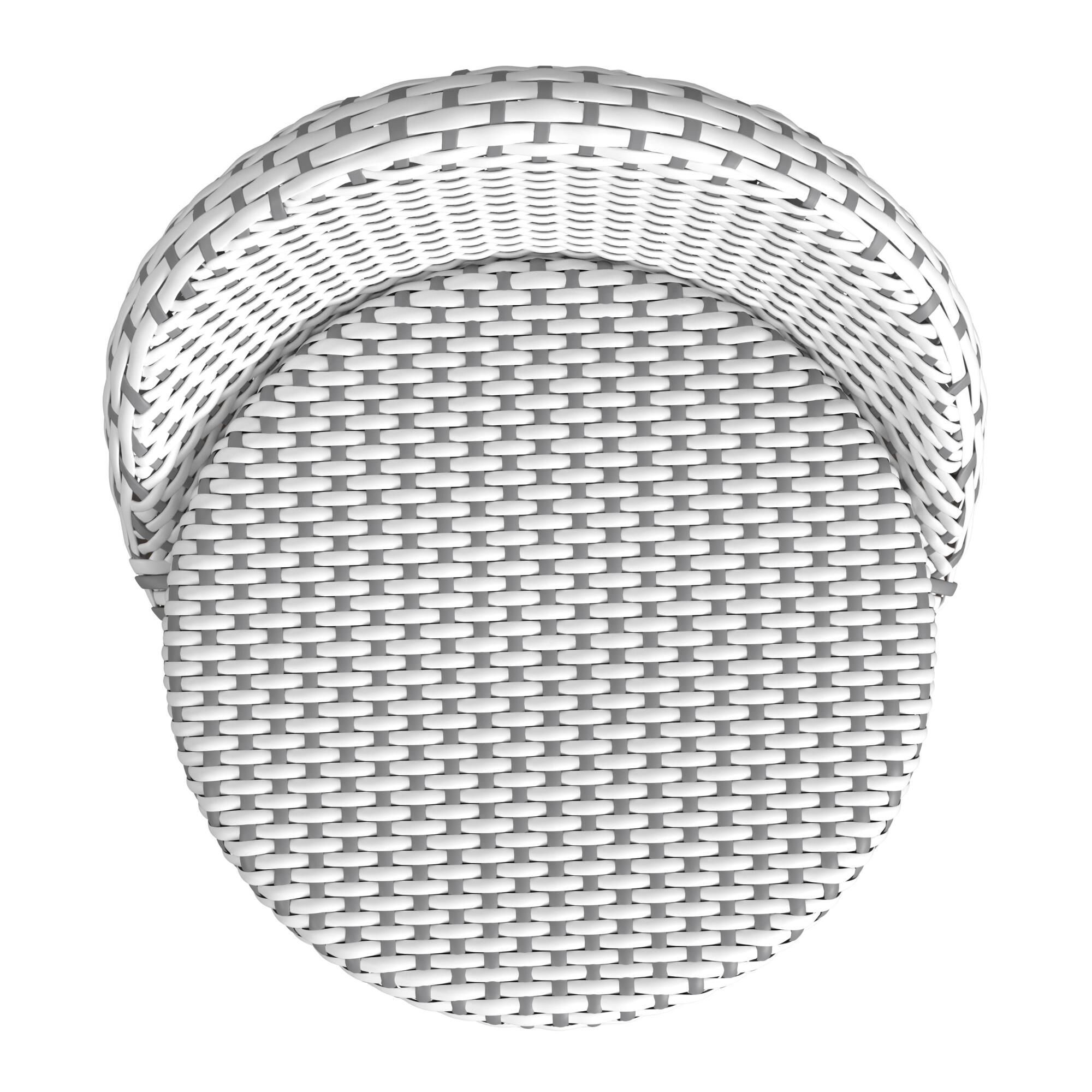 Shown in White, Gray Dot and Natural Rattan Frame finish