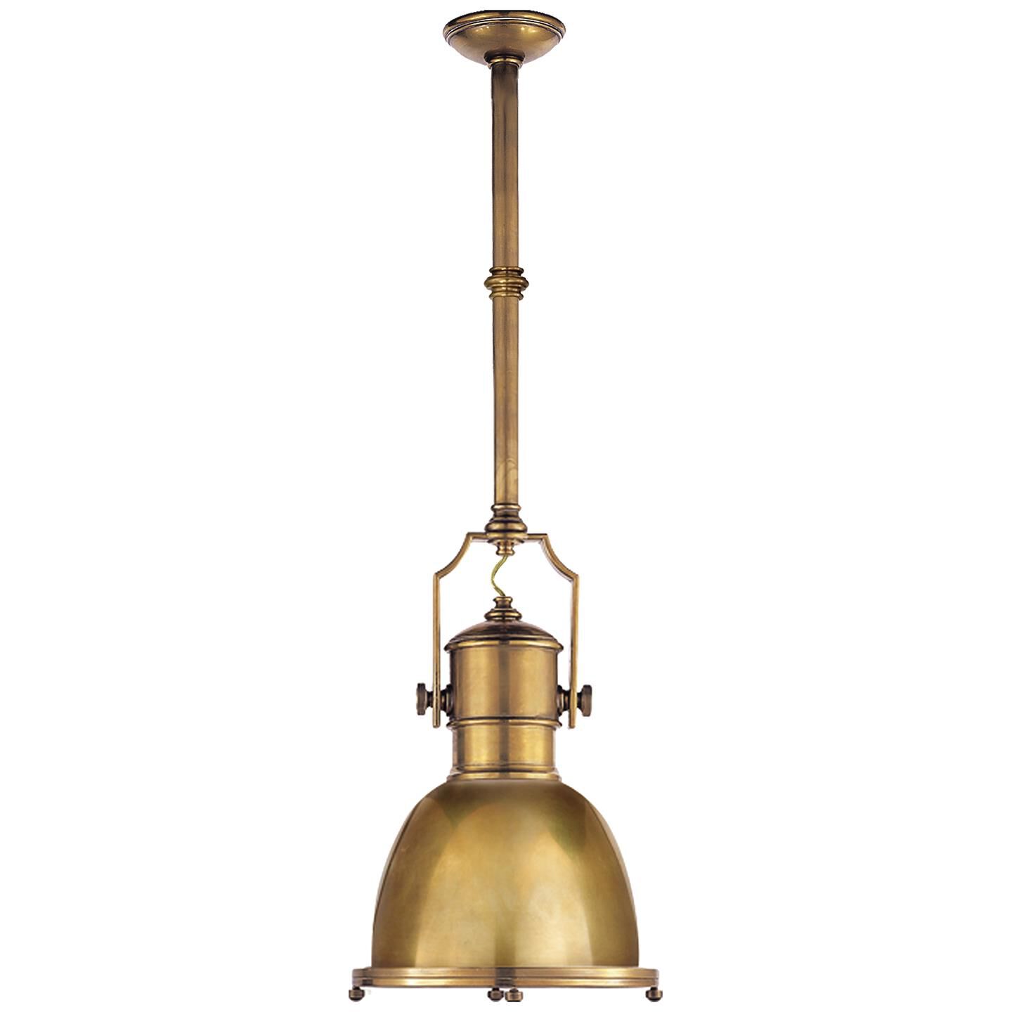 Shown in Antique-Burnished Brass finish and Antique Brass shade
