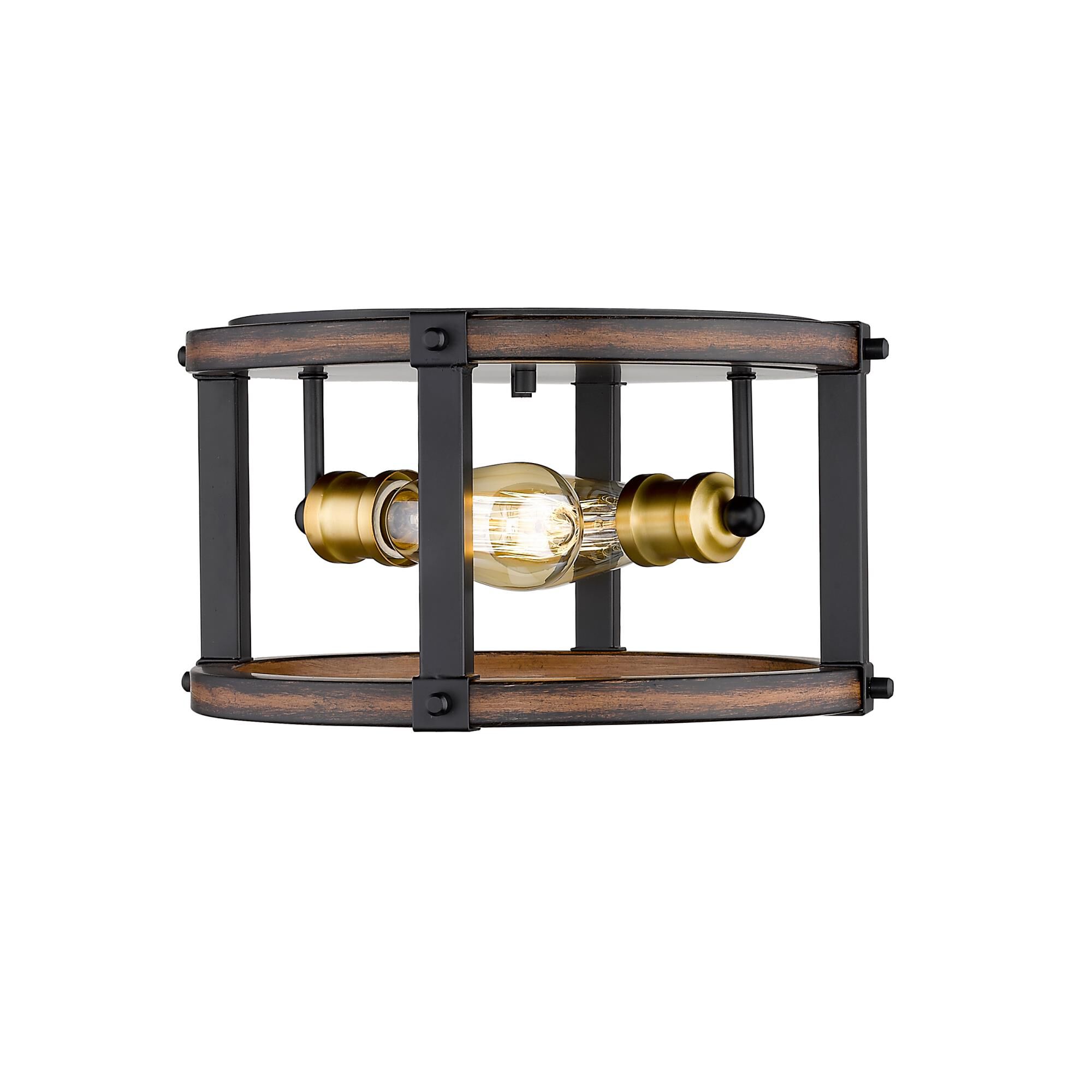 Shown in Rustic Mahogany finish and --- glass and --- shade