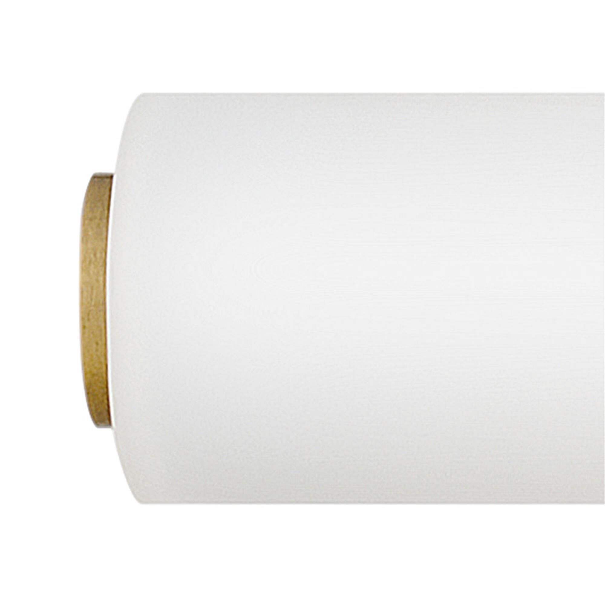 Shown in Lacquered Brass finish and Etched White glass