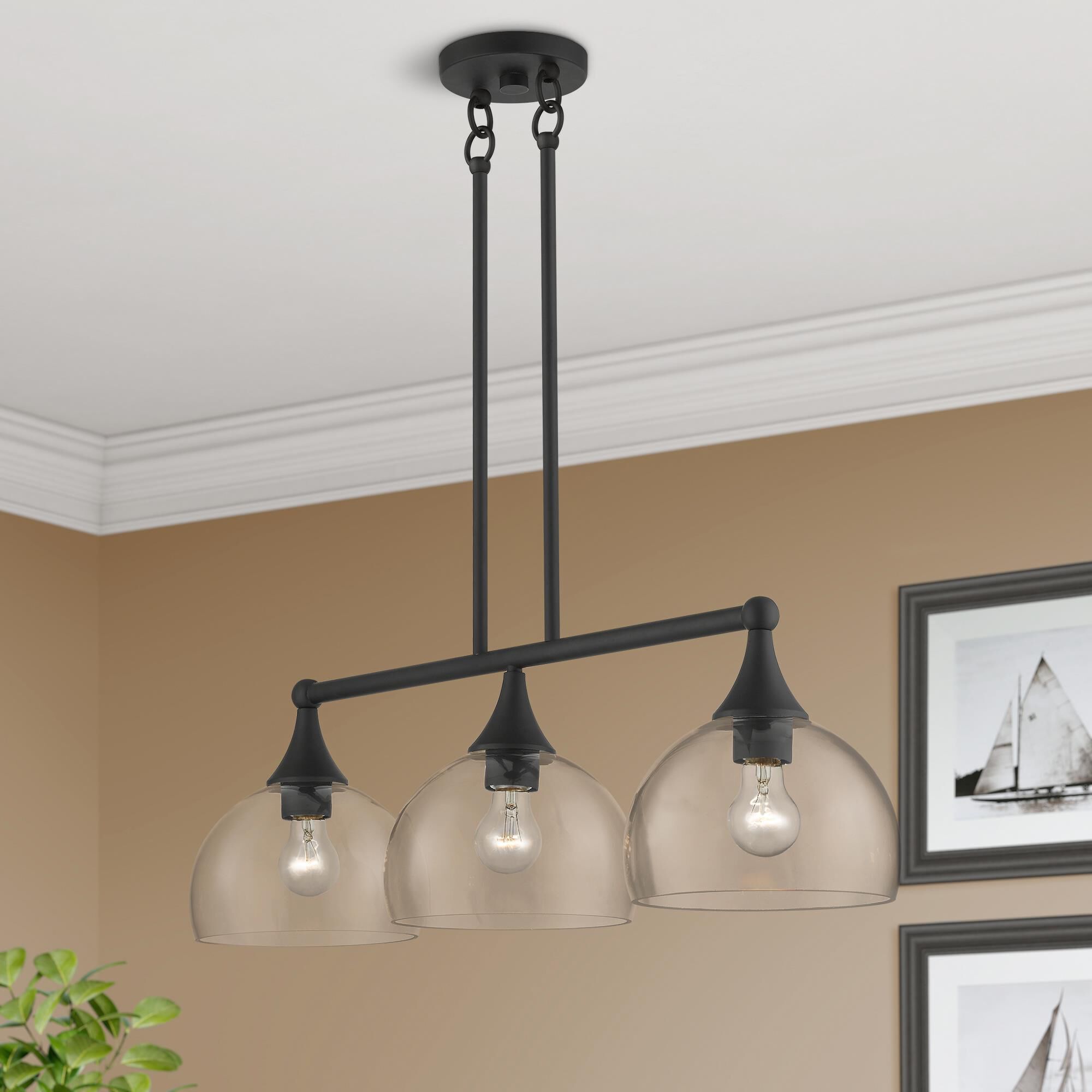 Glendon 30 Inch 3 Light Linear Suspension Light by Livex Lighting