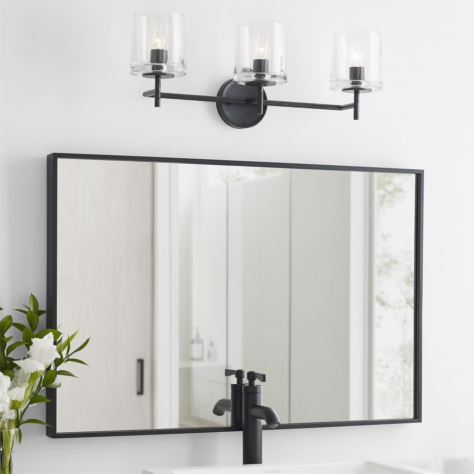 Ellen DeGeneres Marietta 24 Inch 3 Light Bath Vanity Light,
