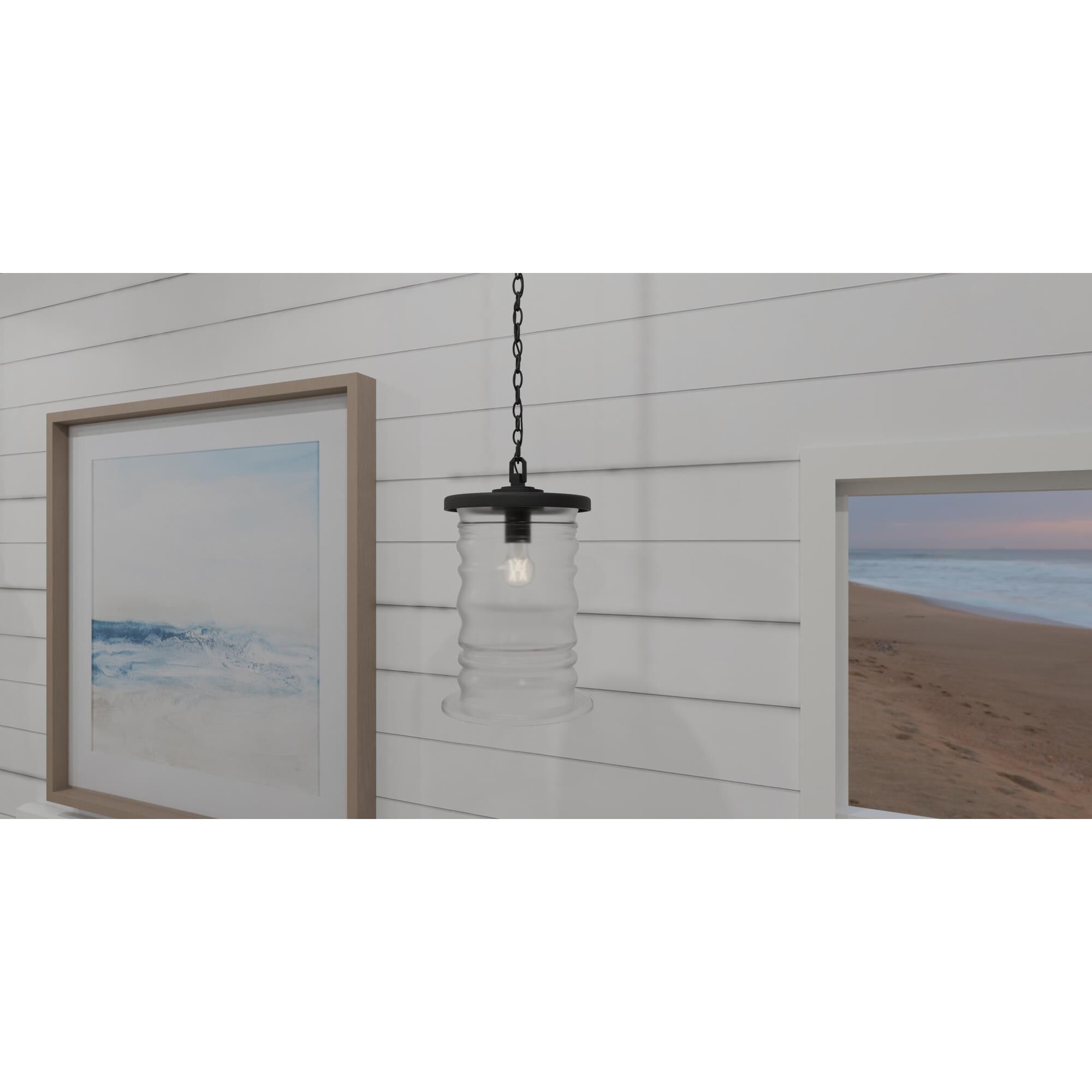 Shown in Matte Black finish and Clear glass