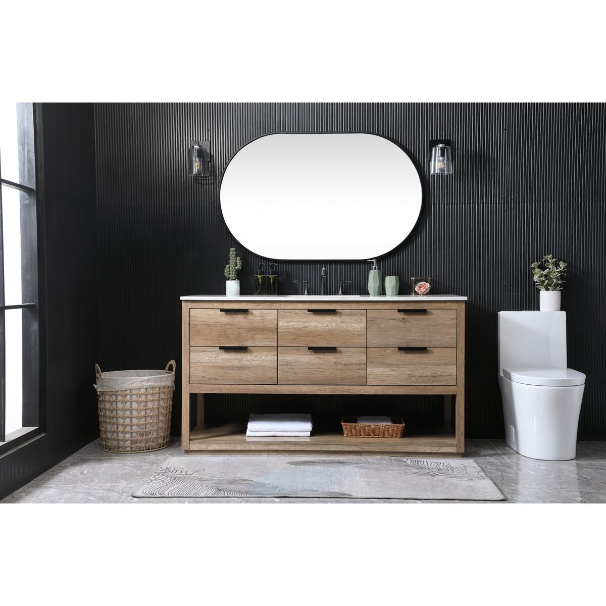 Larkin 60 Inch Bath Vanity by Elegant Decor