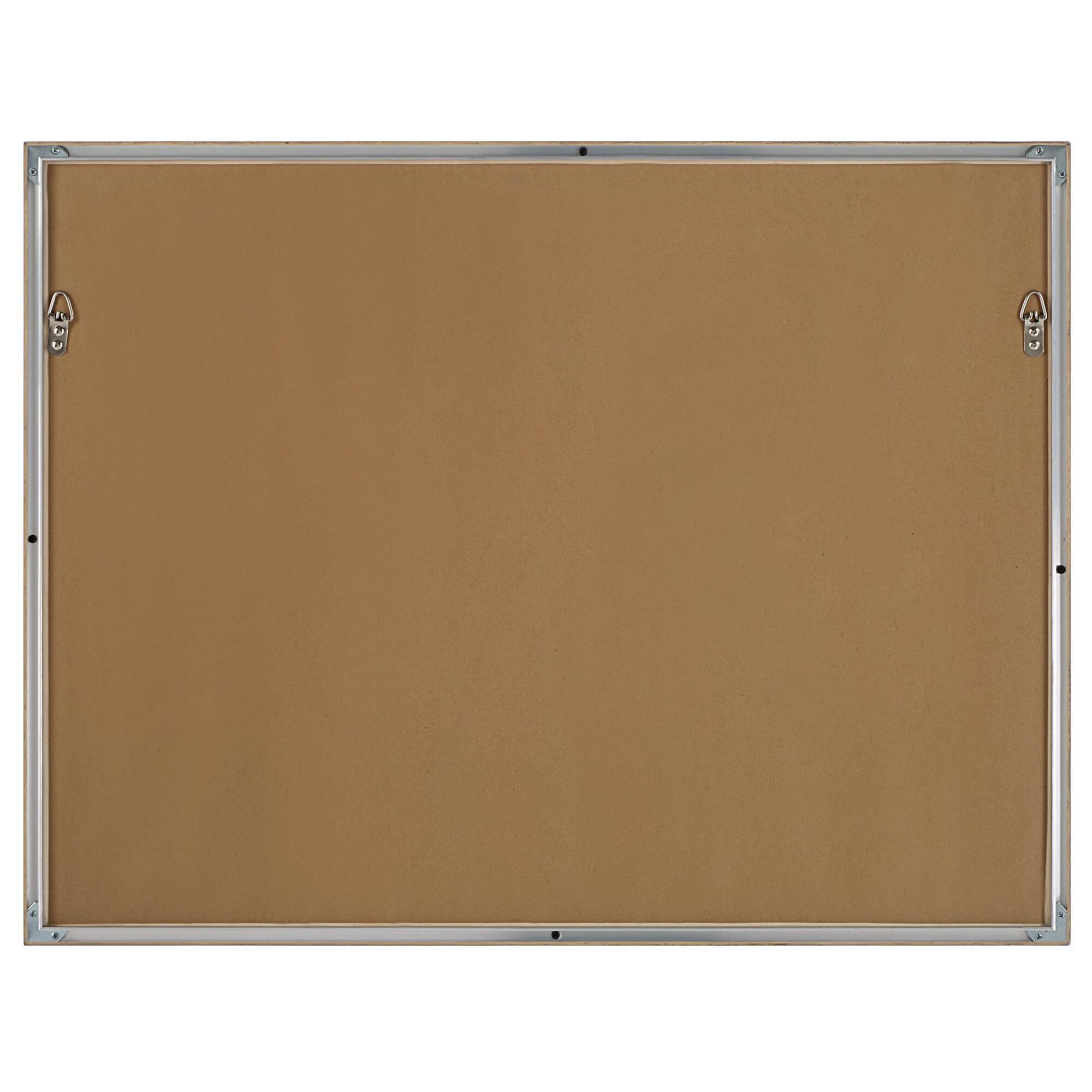 Shown in Thin Light Gray Plastic Frame With Wood Grain Detail finish