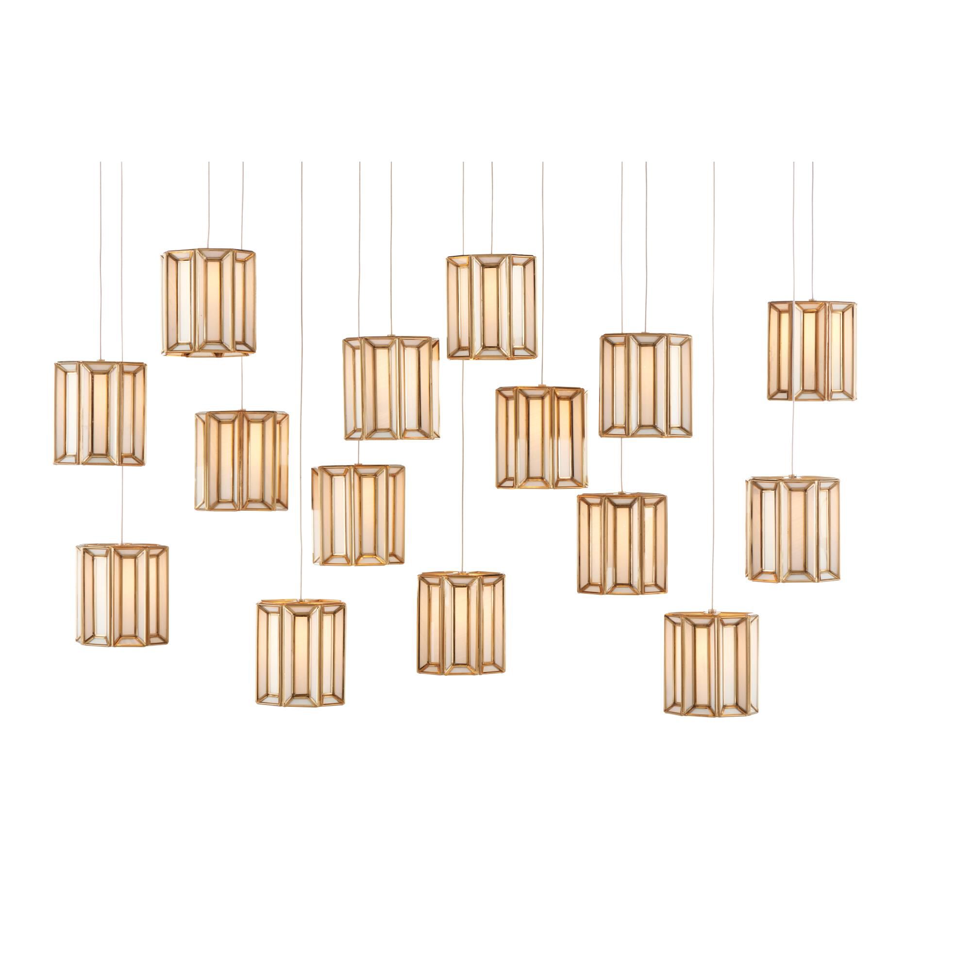 Shown in Antique Brass/White/Painted Silver finish and Antique Brass/Frosted Glass shade