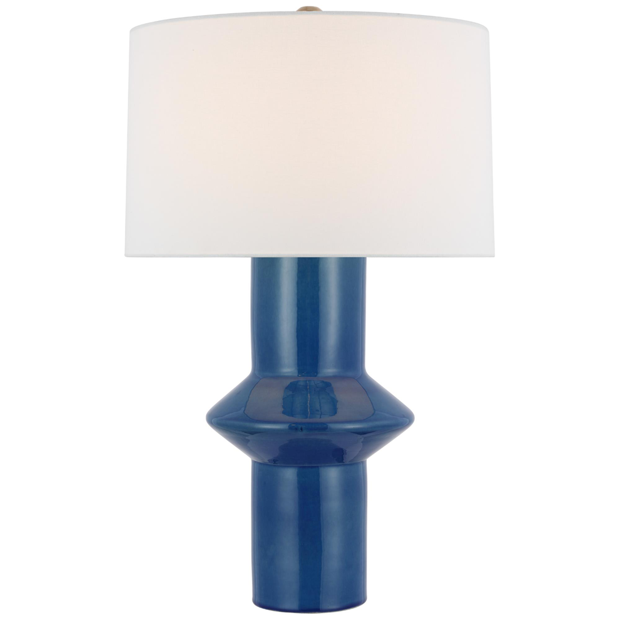 Shown in Aqua Crackle finish and Linen shade