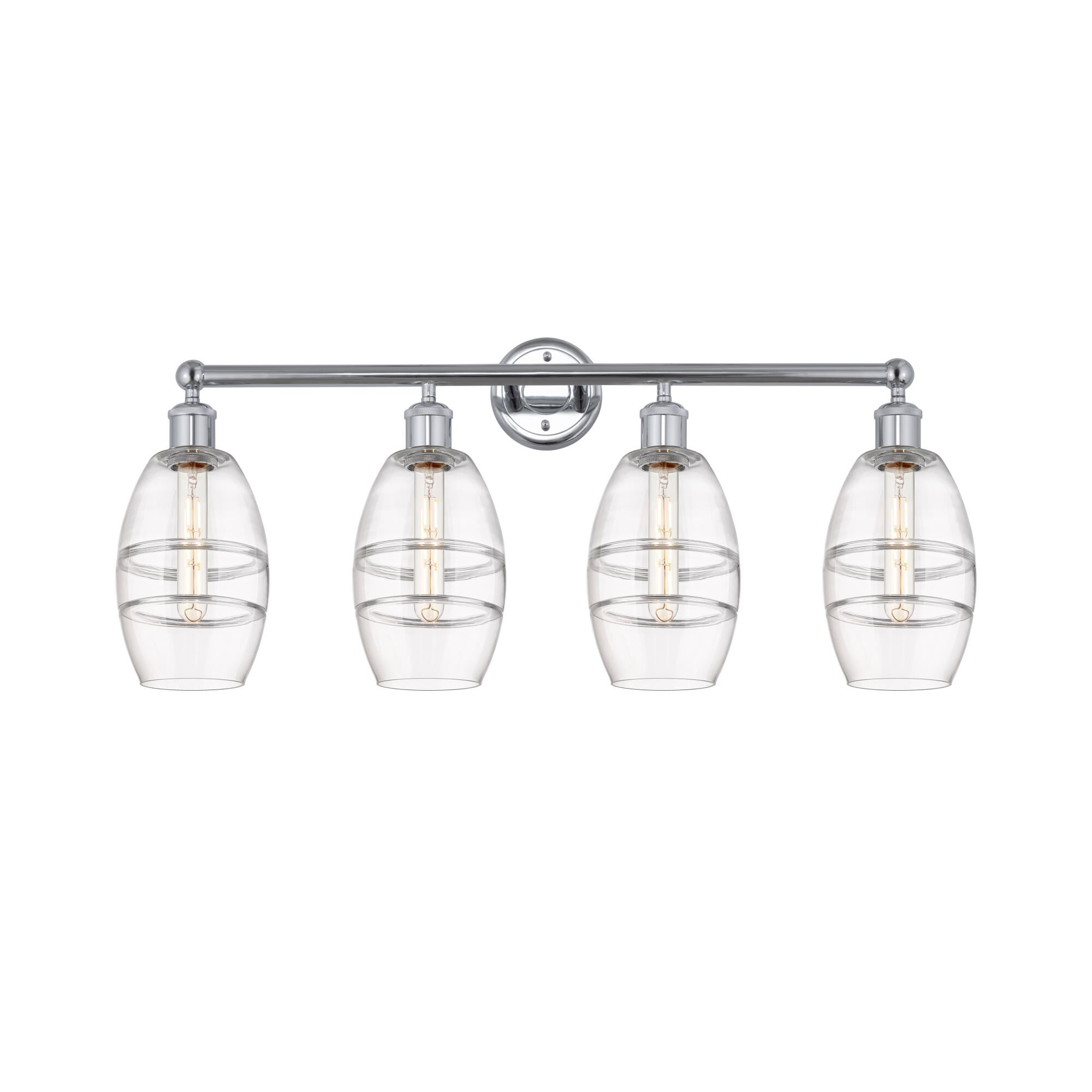 Shown in Polished Chrome finish and Clear glass