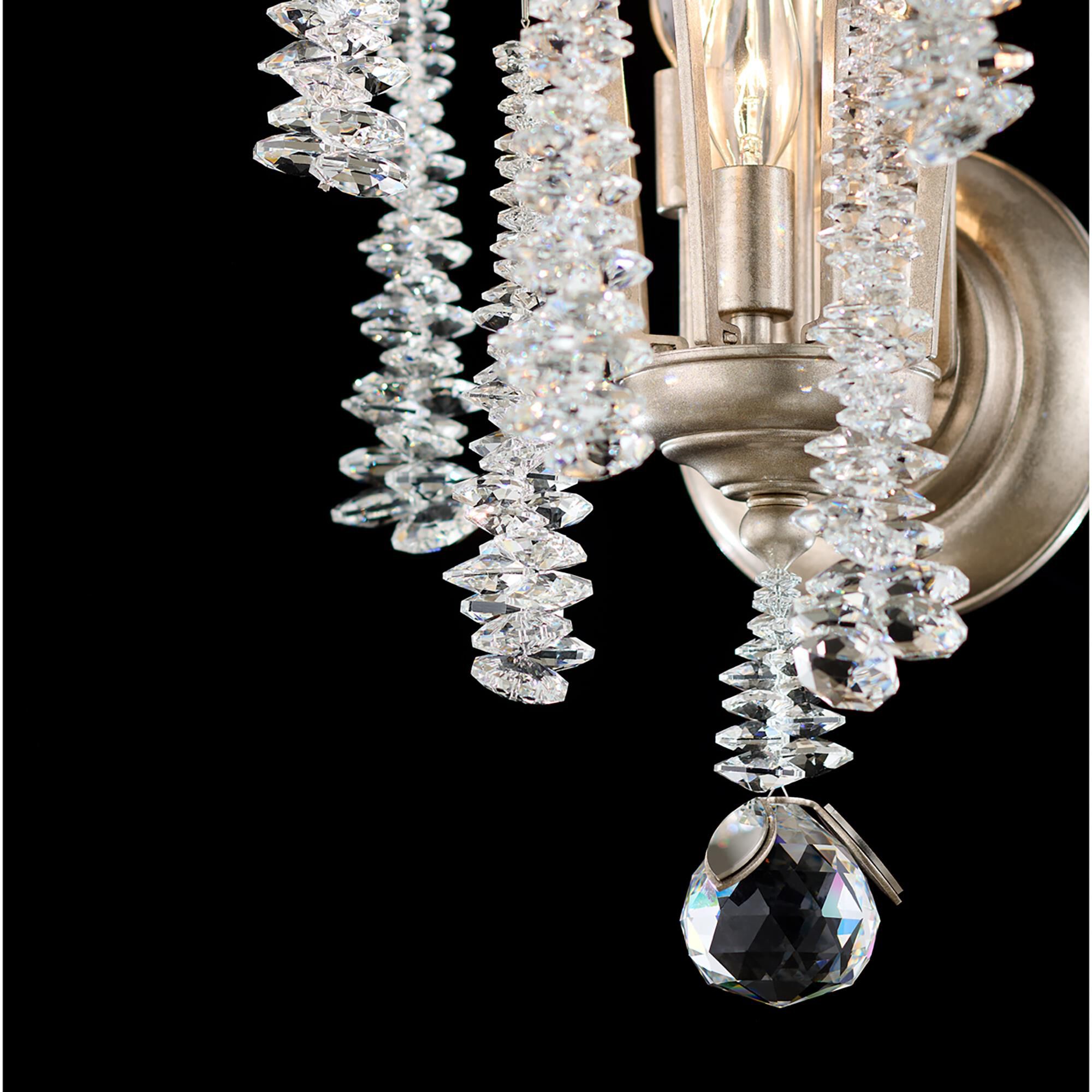 Shown in Antique Silver finish and Clear Radiance crystal