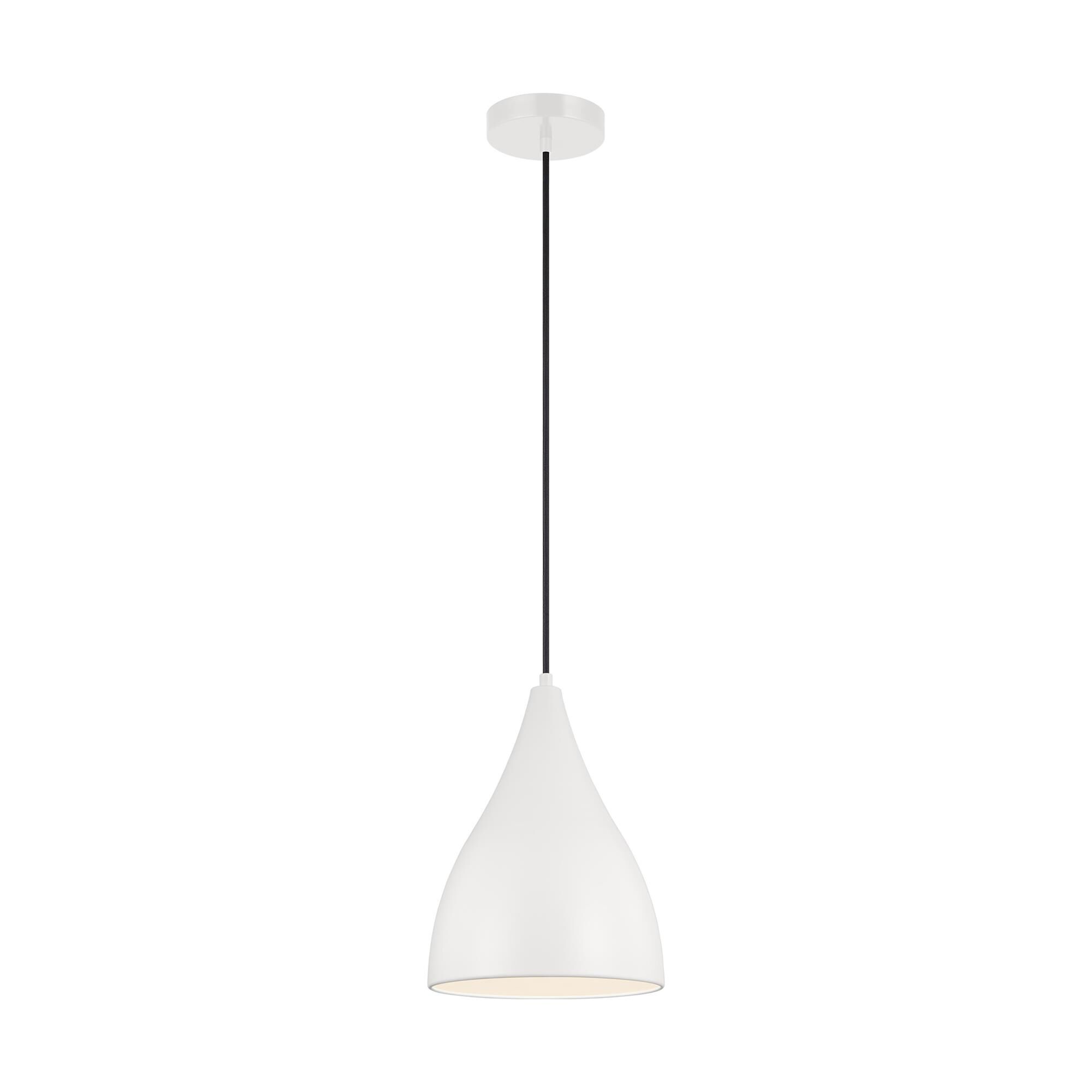 Shown in Matte White finish and Matte White glass and Matte White Steel shade