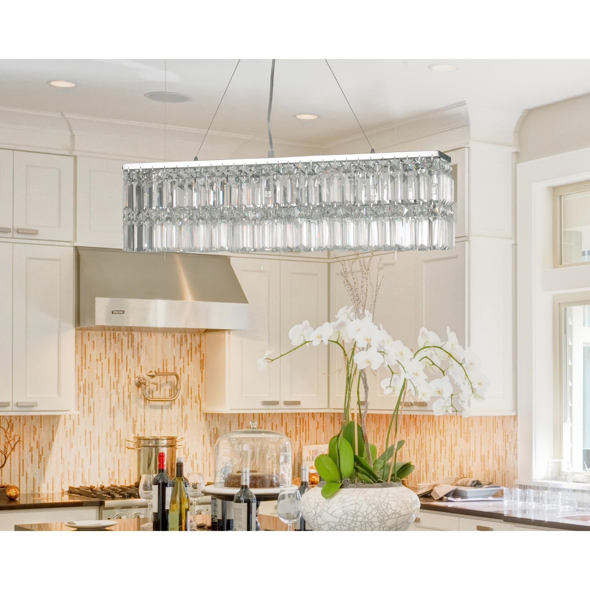 Canley 28 Inch 6 Light Linear Suspension Light by Dale Tiffany