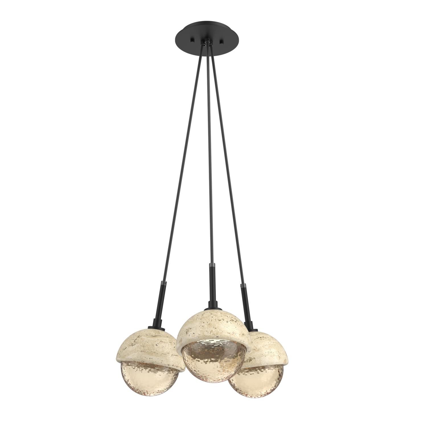 Levi Wilson Cabochon 13 Inch Multi Pendant Light by Hammerton Studio