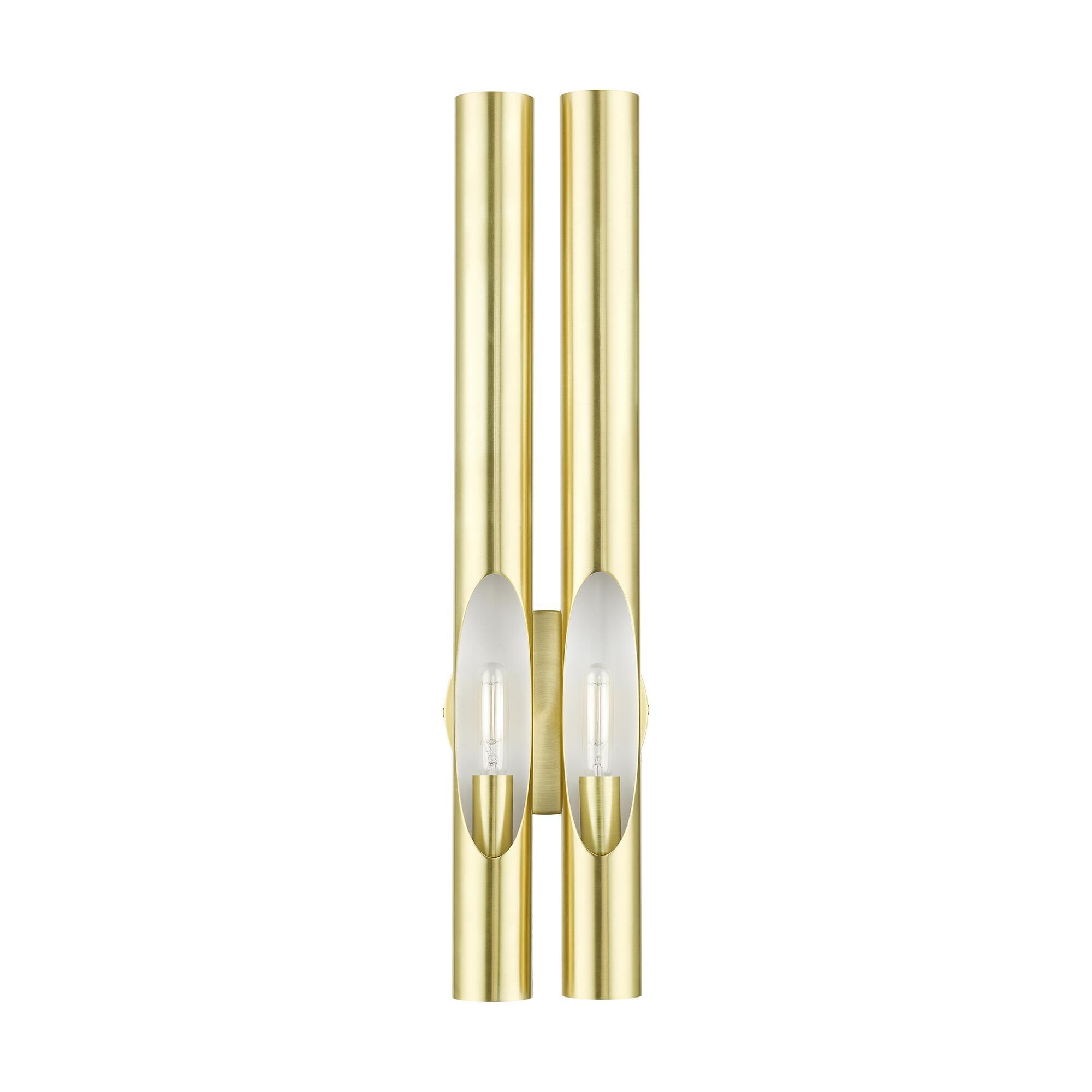 Shown in Satin Brass finish and Hand Welded Satin Brass shade