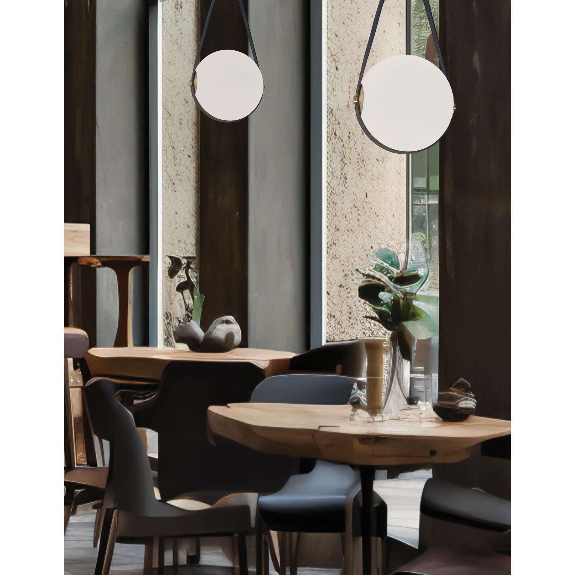 Shown in Aged Brass finish and White shade